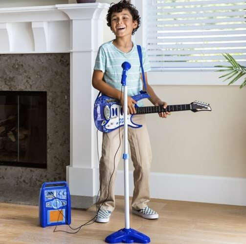 Electric guitar+microphone+sky amplifier 22409