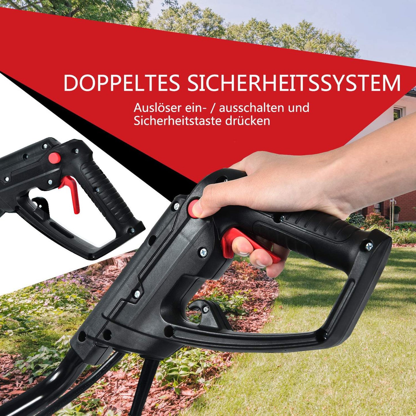 Electric tiller and cultivator mini cultivator electric tiller tiller garden tiller red and black