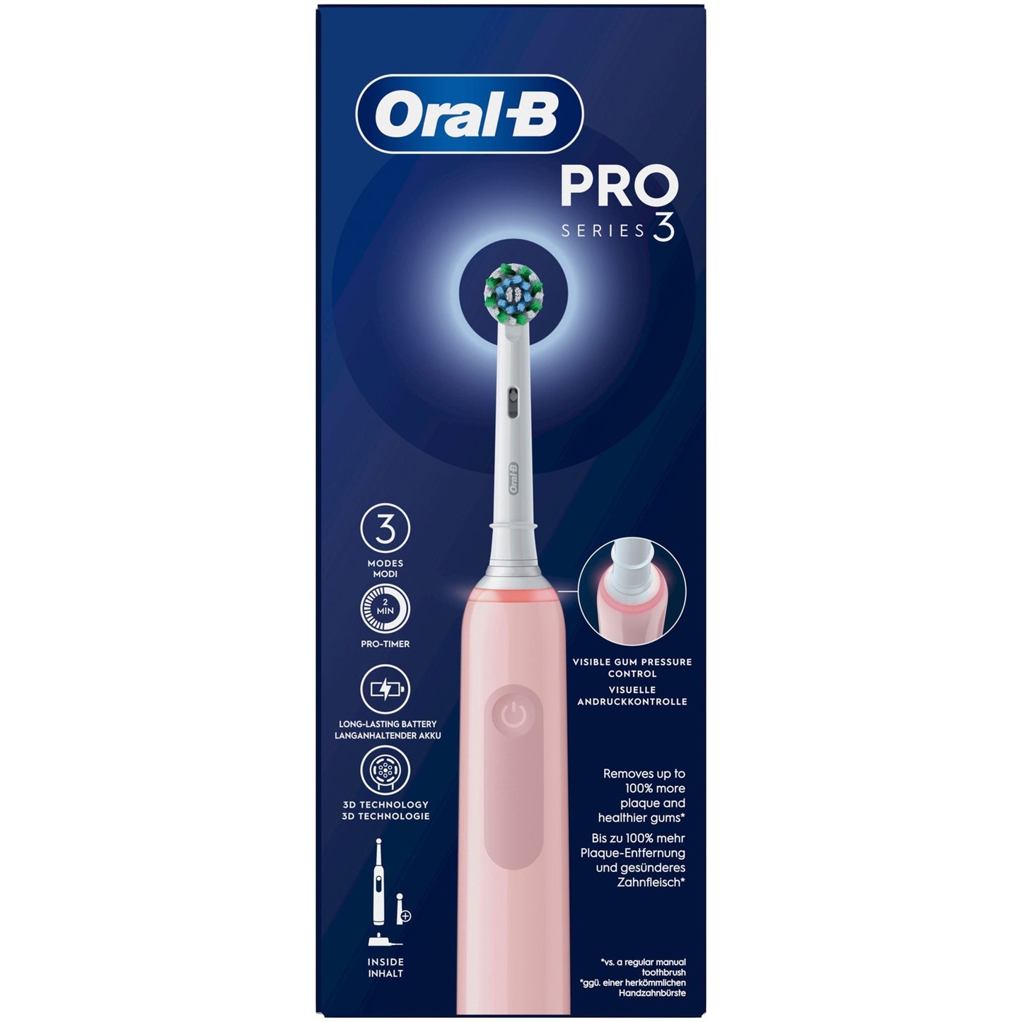 Electric toothbrush Pro3 Pink + Extra Refill