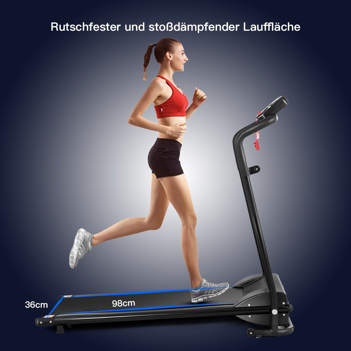 Electric treadmill foldable exercise bike rollable fitness device LCD display