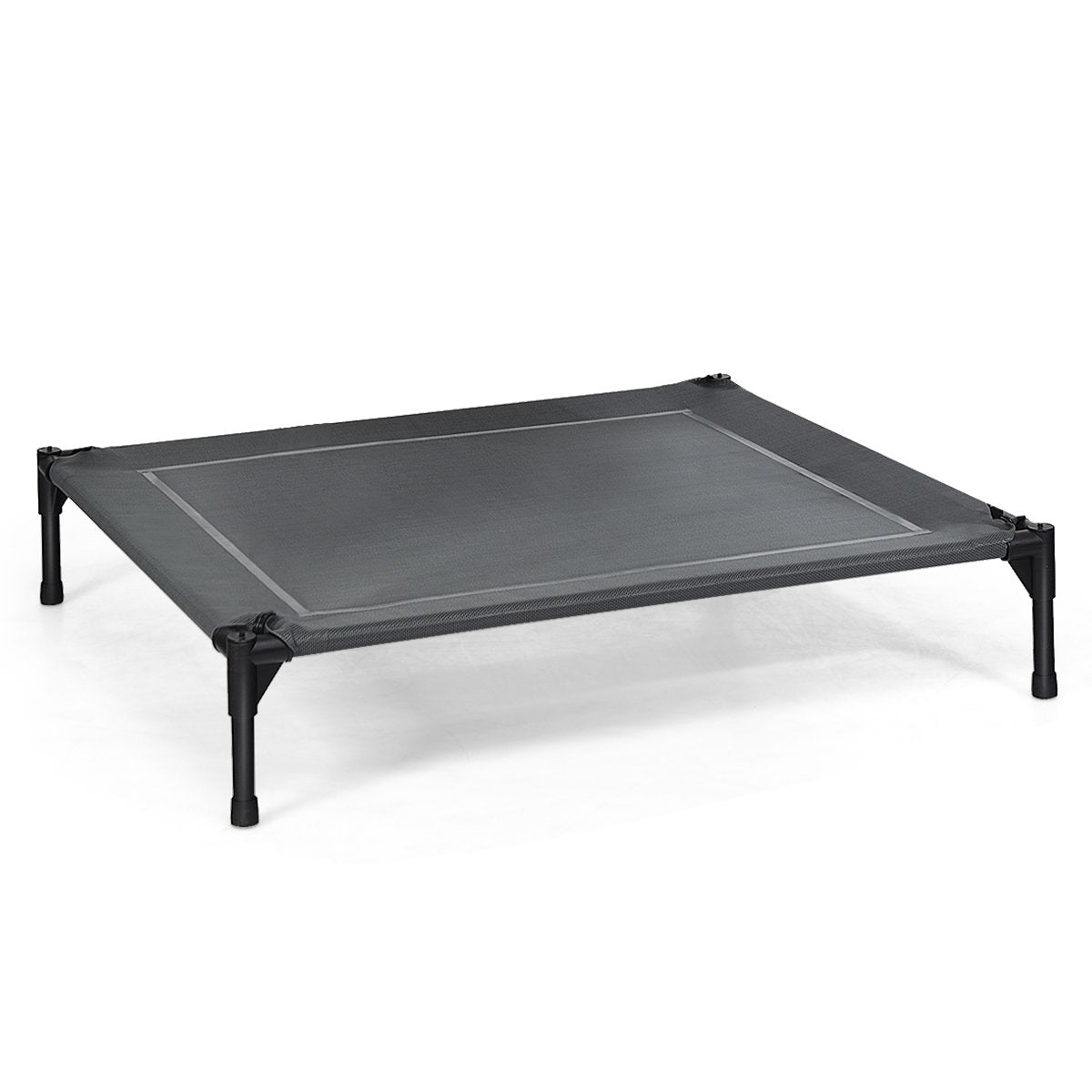 Elevated Dog Bed with Removable Canopy Pet Bed 90 x 81 x 86 cm Gray