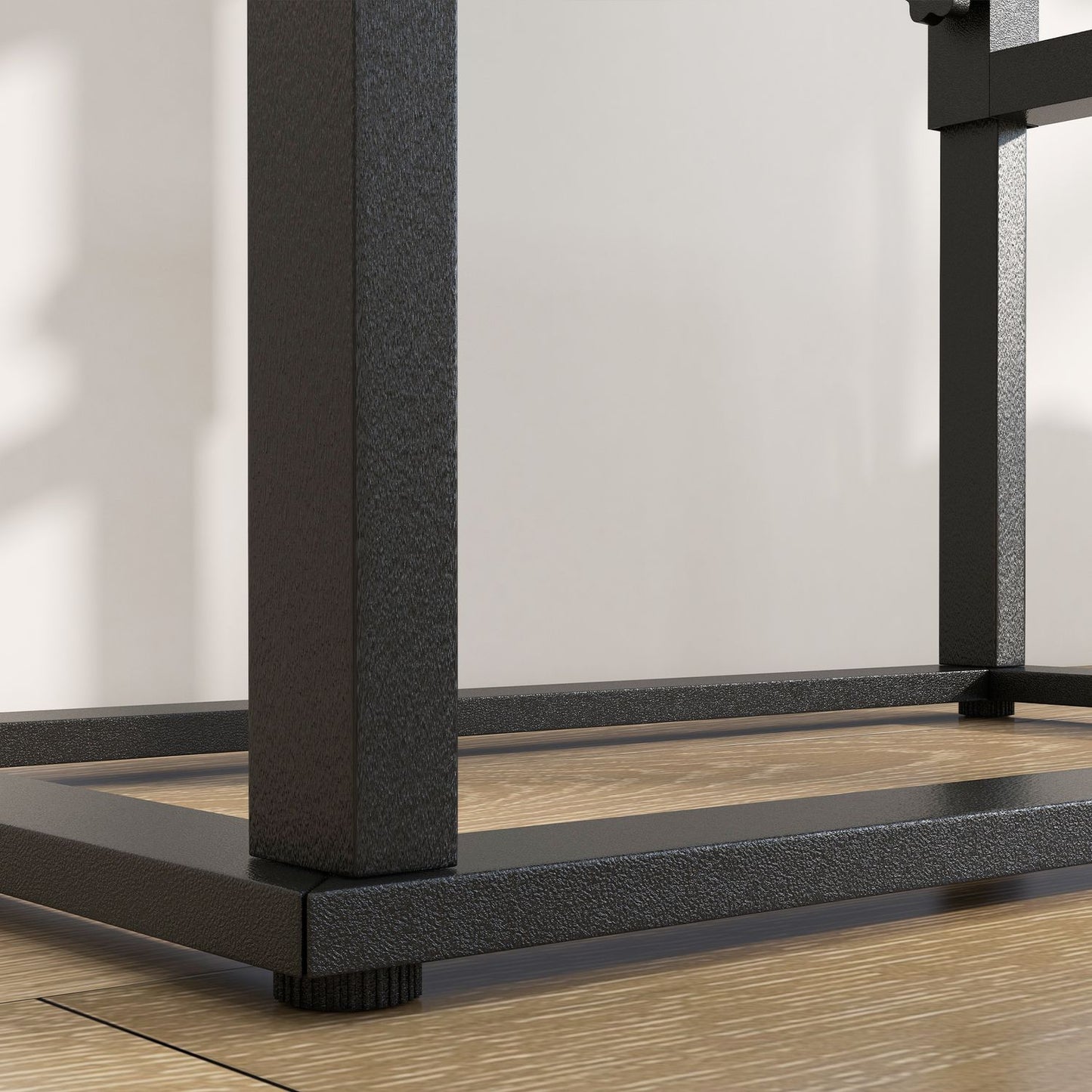 Adjustable Elevated Dog Feeding Station, Black Stainless Steel Bowls
