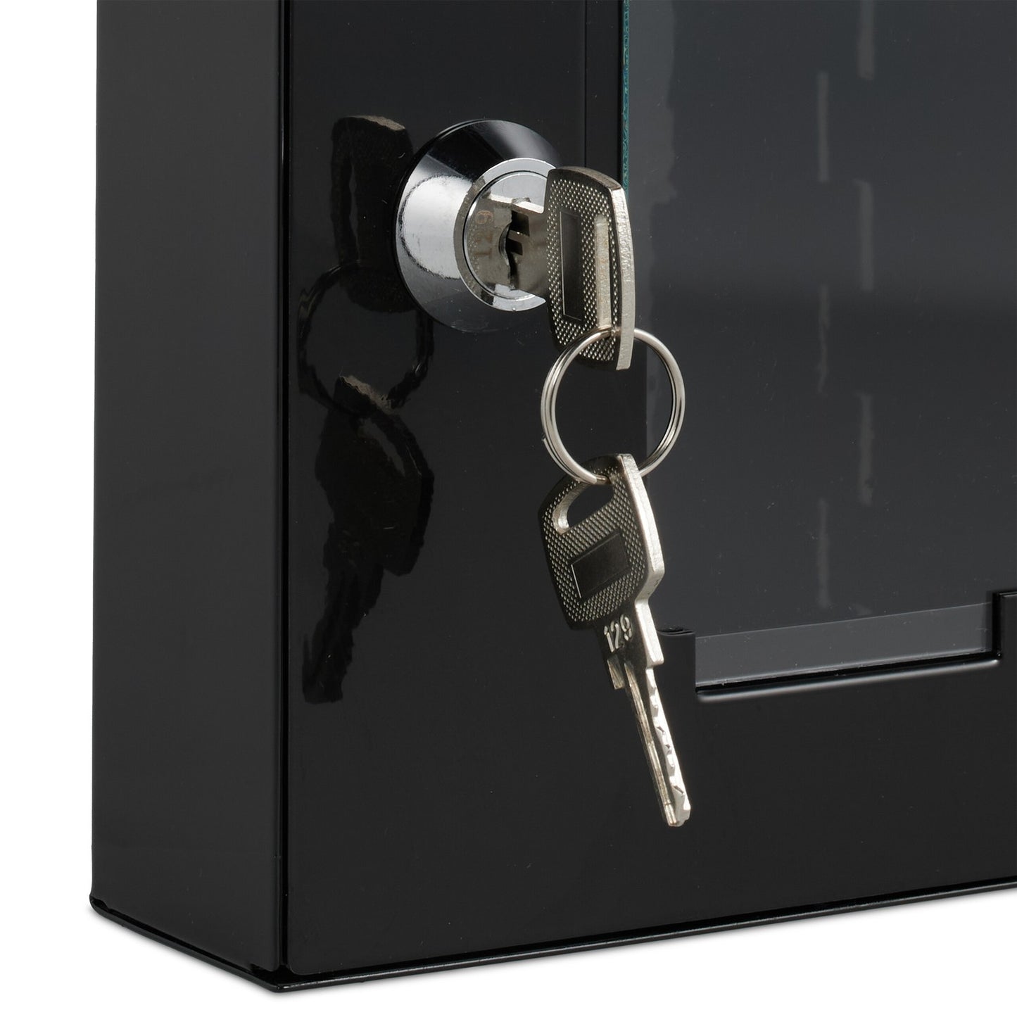 Emergency key box with flap