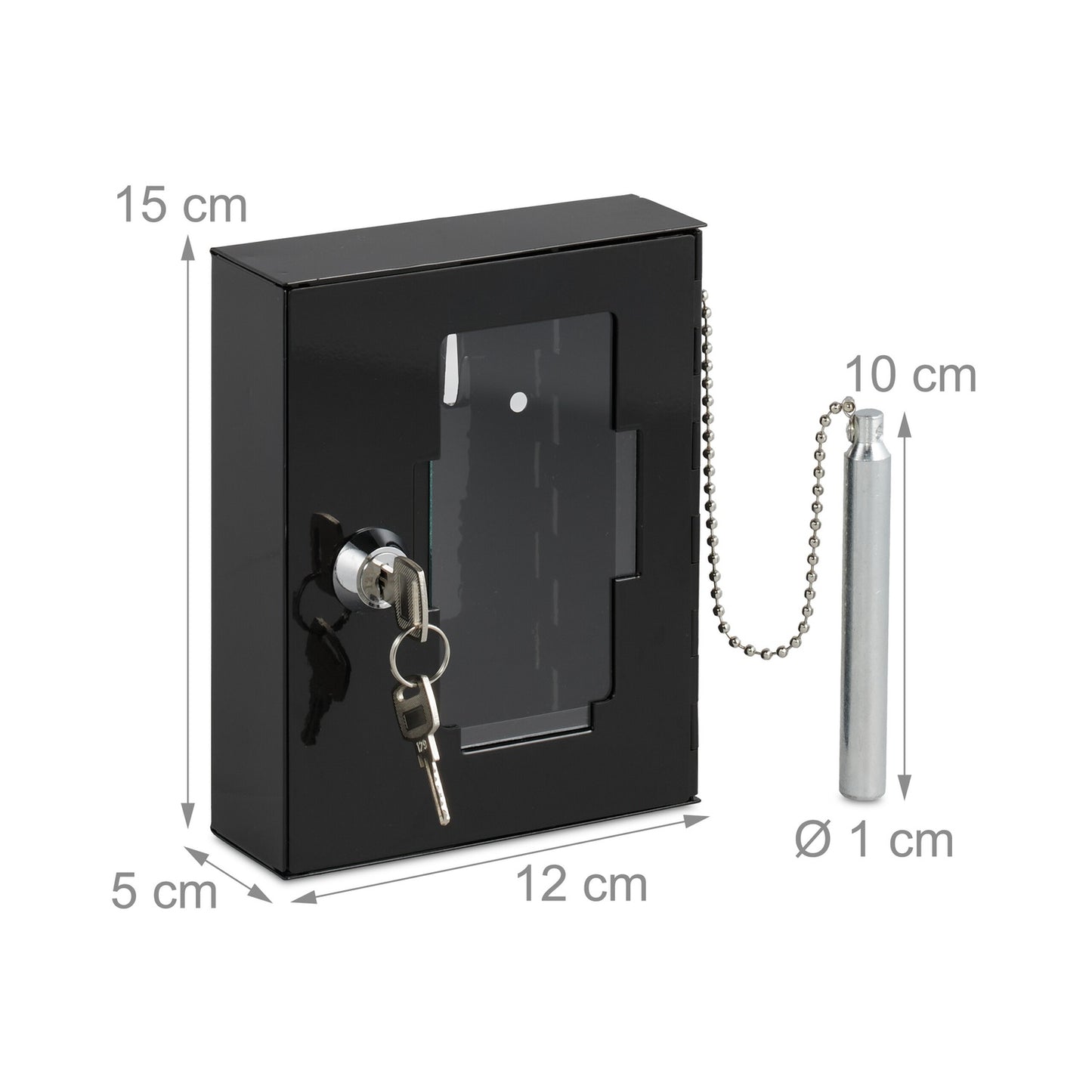 Emergency key box with flap