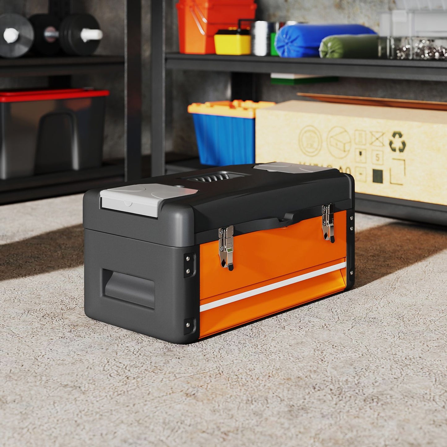 Tool Chest with Drawers, Steel, 49.7 x 25.3 x 23 cm