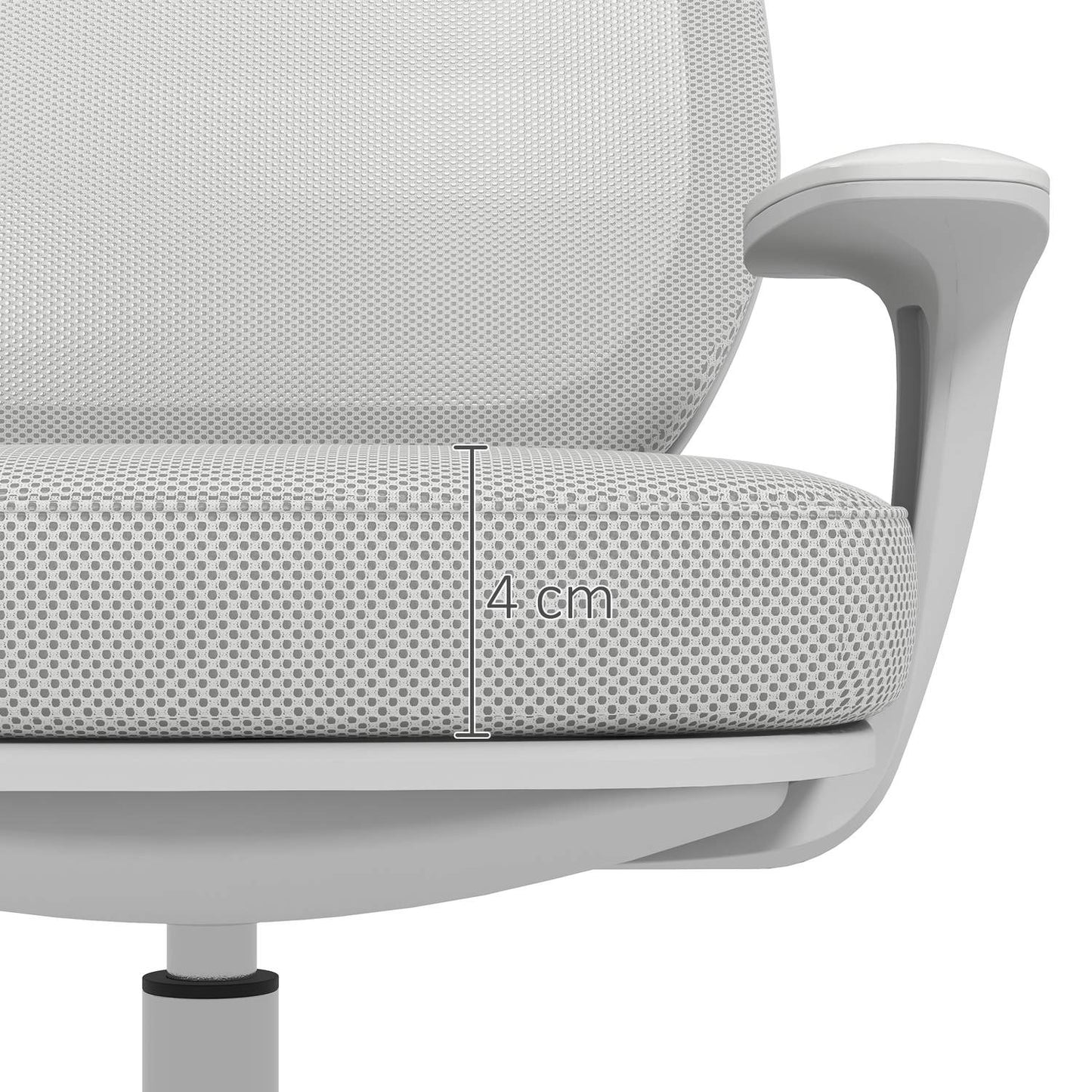 Ergonomic Office Chair, Adjustable Height, Grey, 360° Swivel