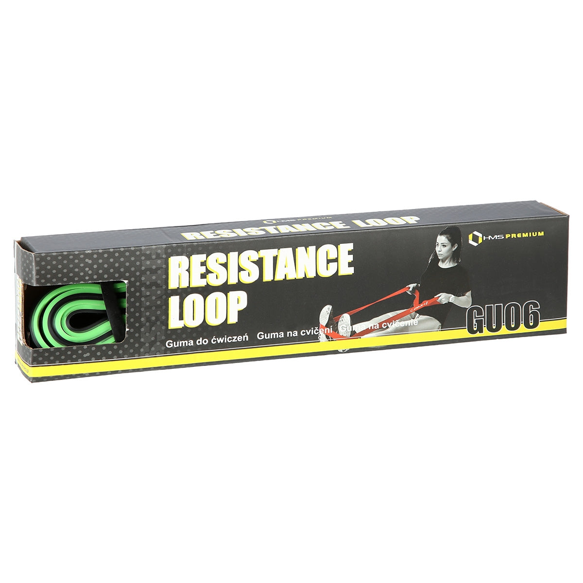 Exercise Band, Black-Lime, Adjustable Resistance