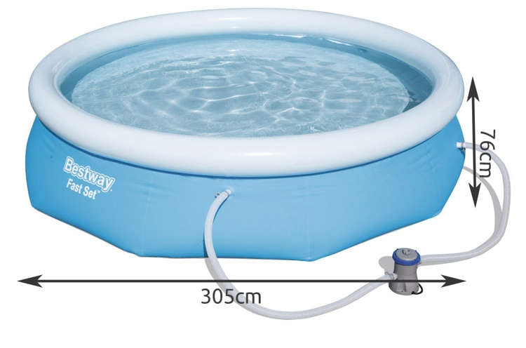 Expansion pool with a pump 305x76cm - BESTWAY 57270