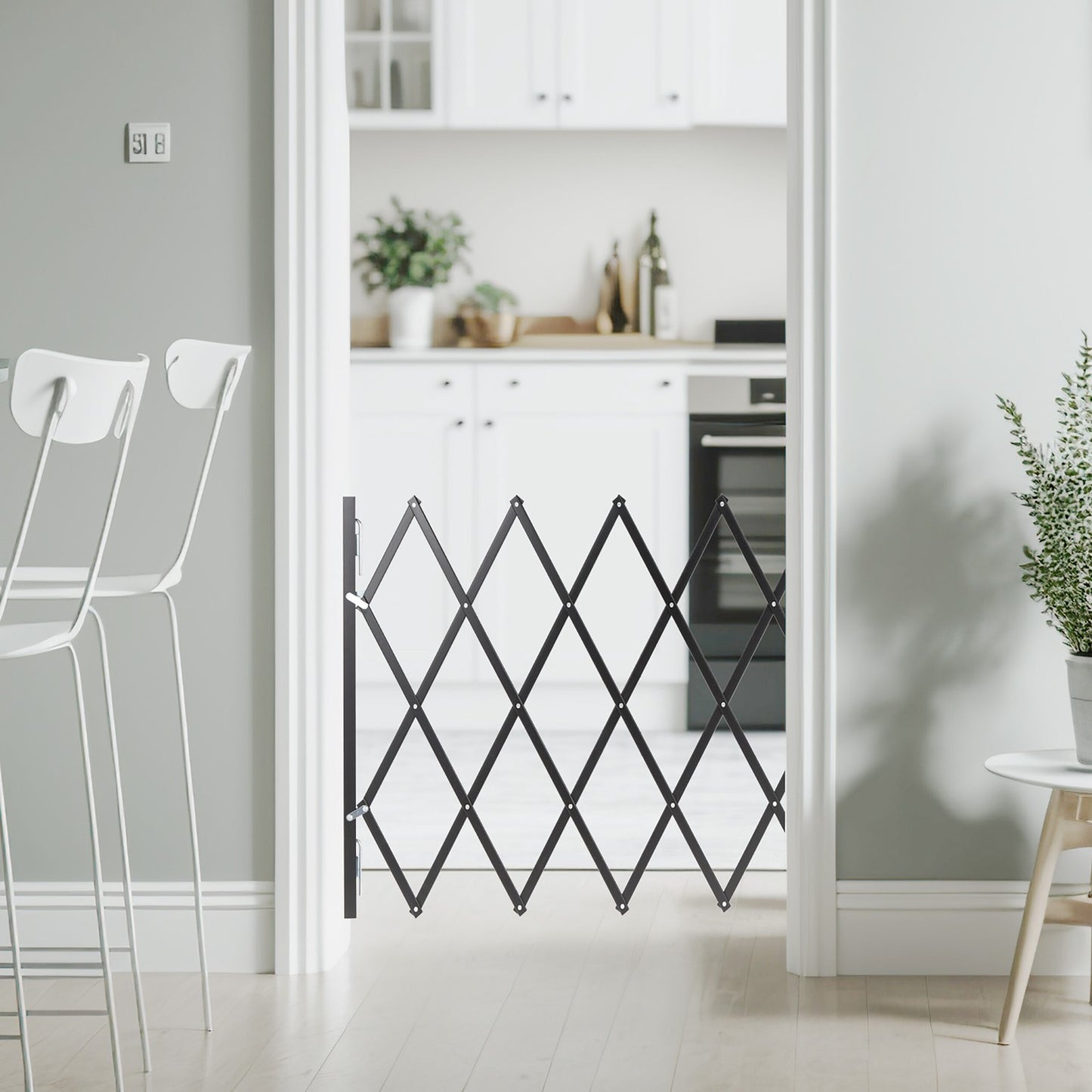 Extendable Dog Barrier in Black