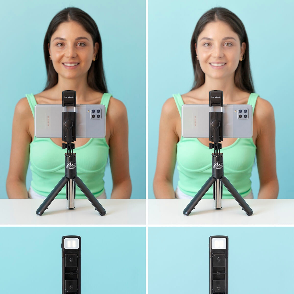 Extendable Tripod for Mobile Phone with LED and Remote Tridiex InnovaGoods