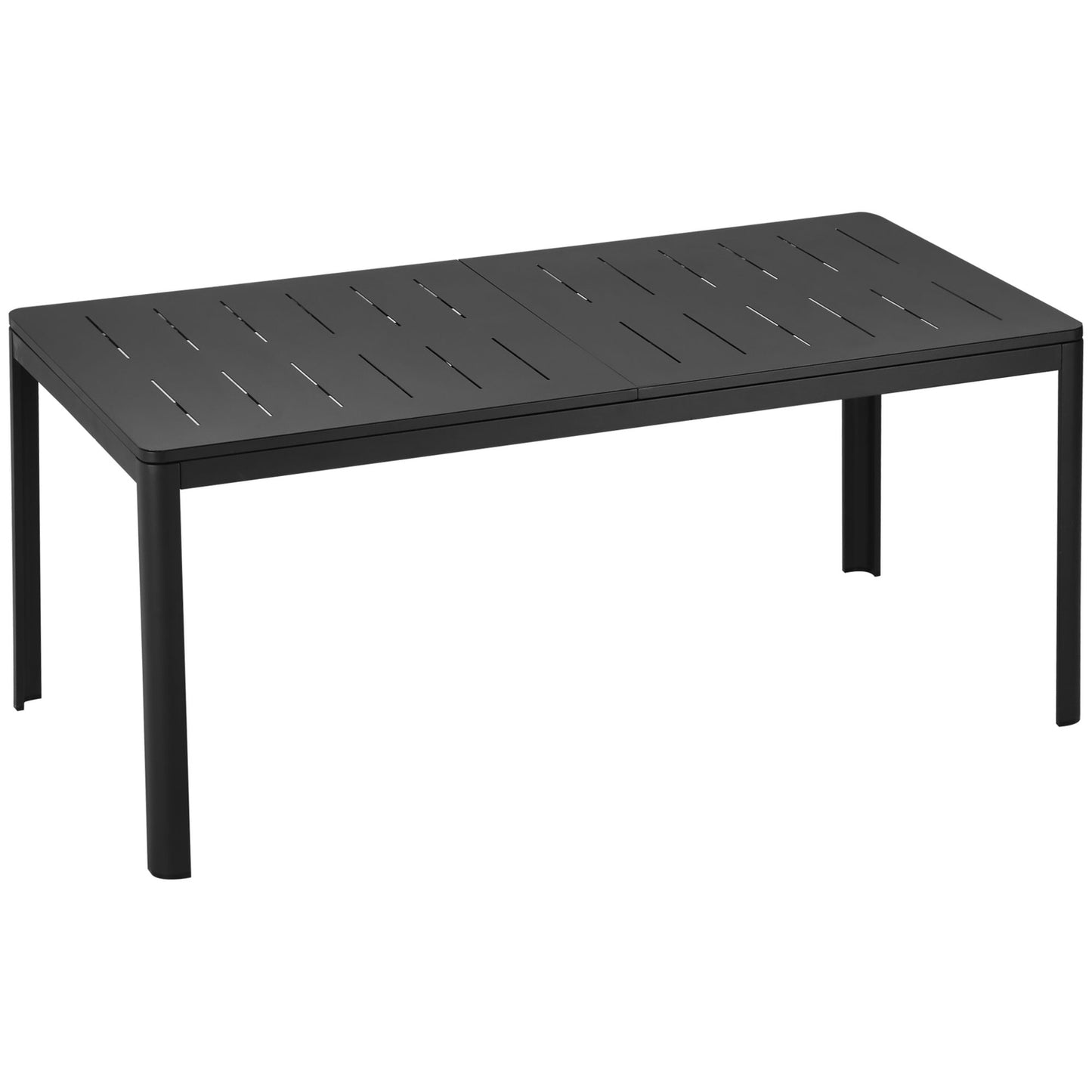 Extendable aluminum garden table, black, 180-240cm