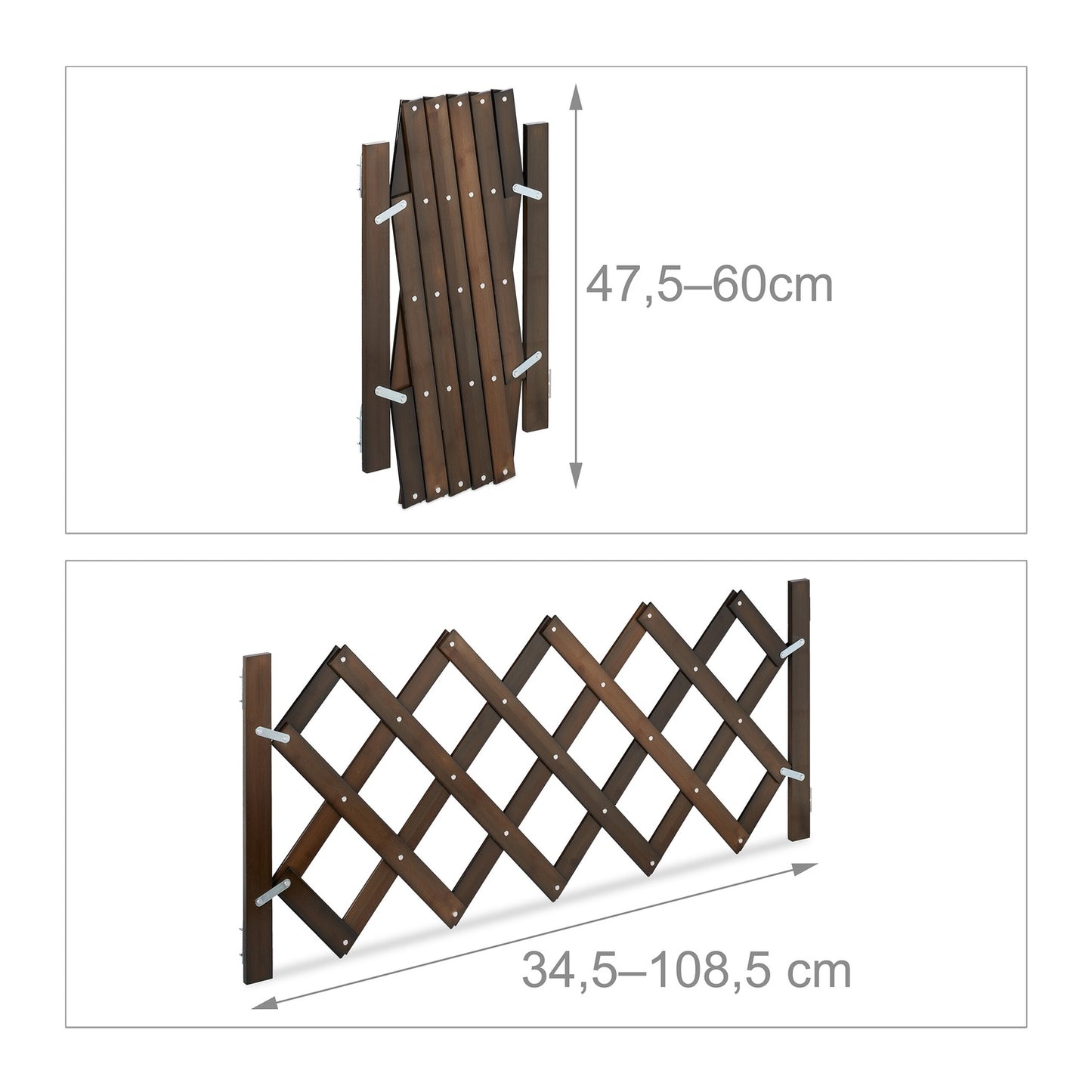 Extendable dog guard in brown
