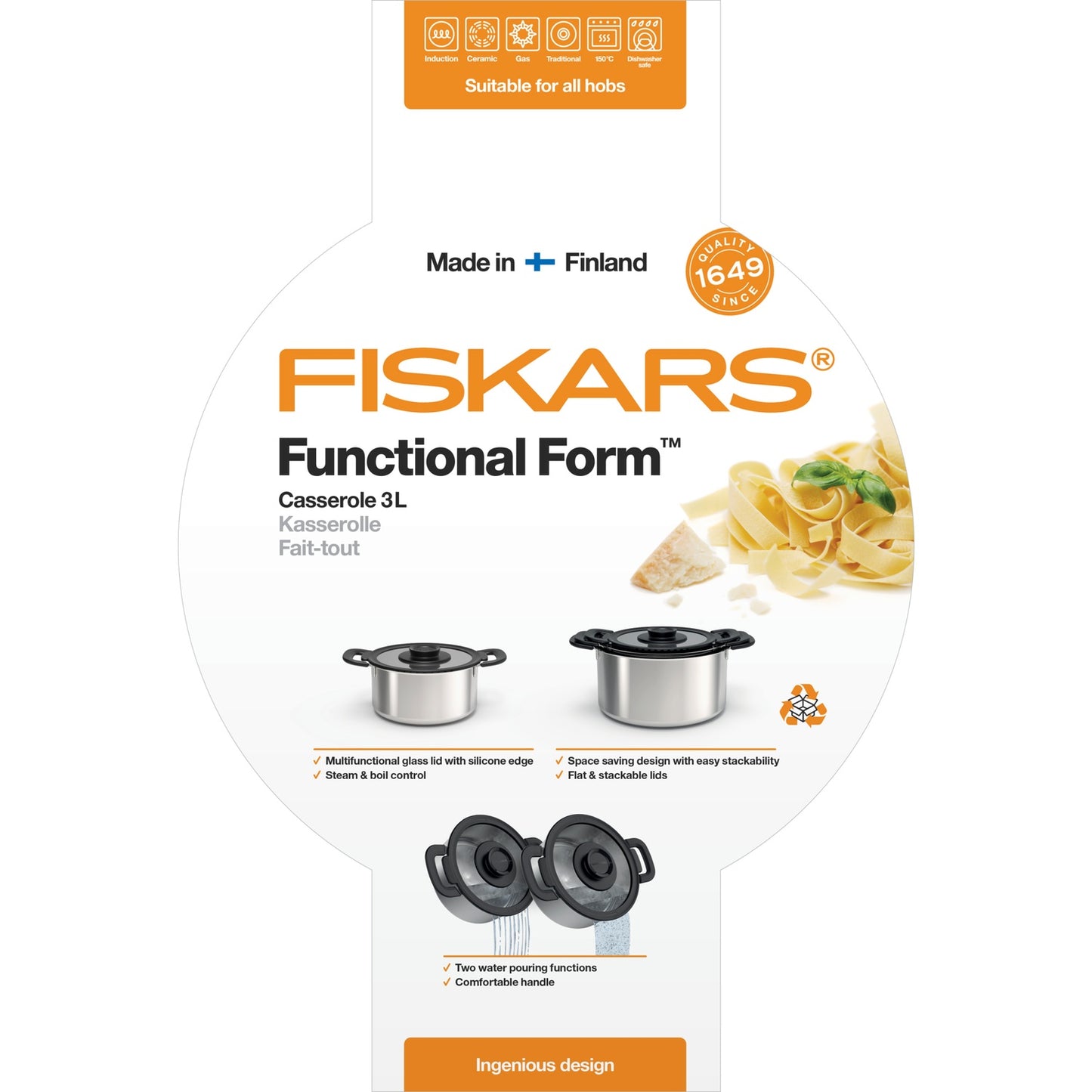 FF pot 3 L with lid