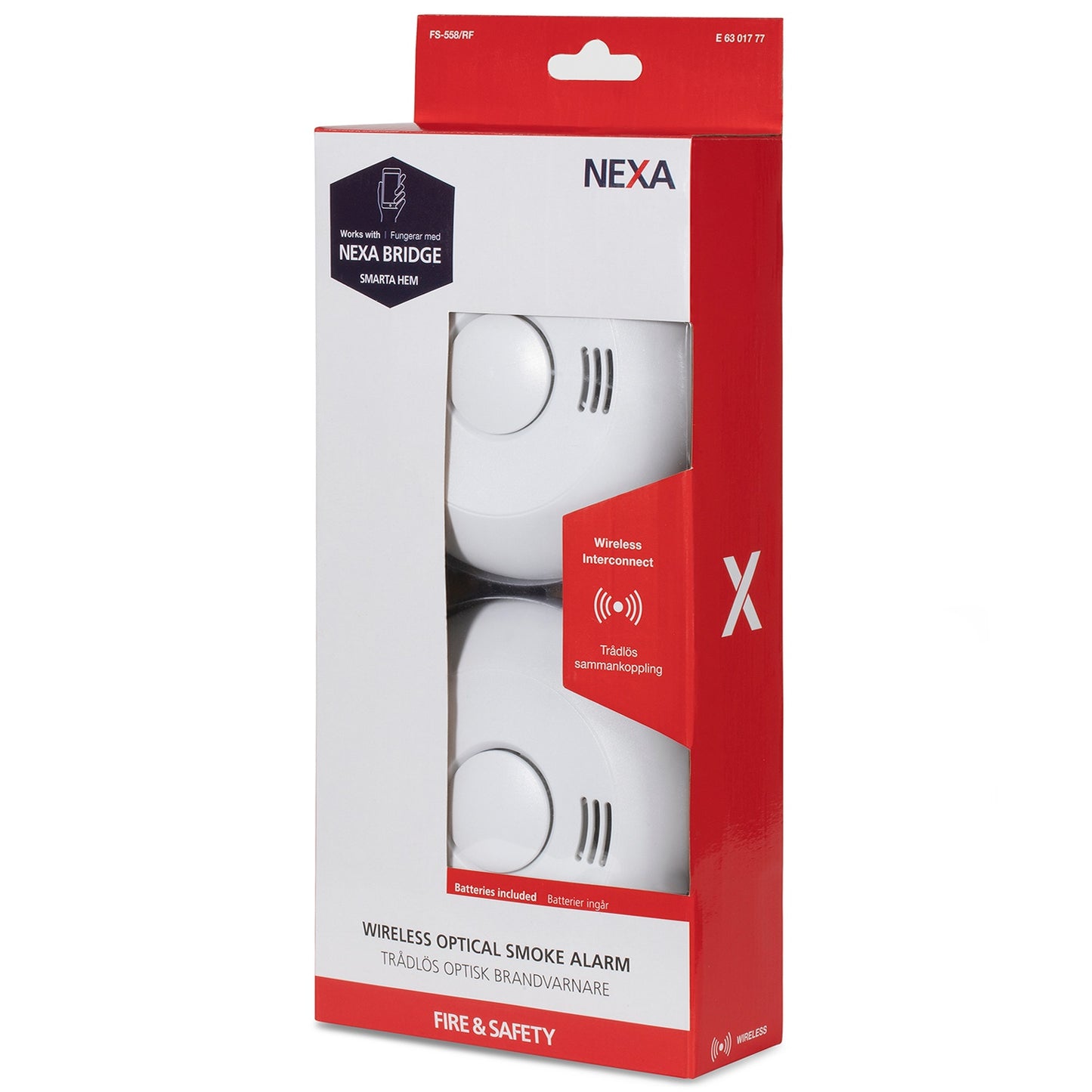 FS-558/RF Wire smoke alarm 2-pack