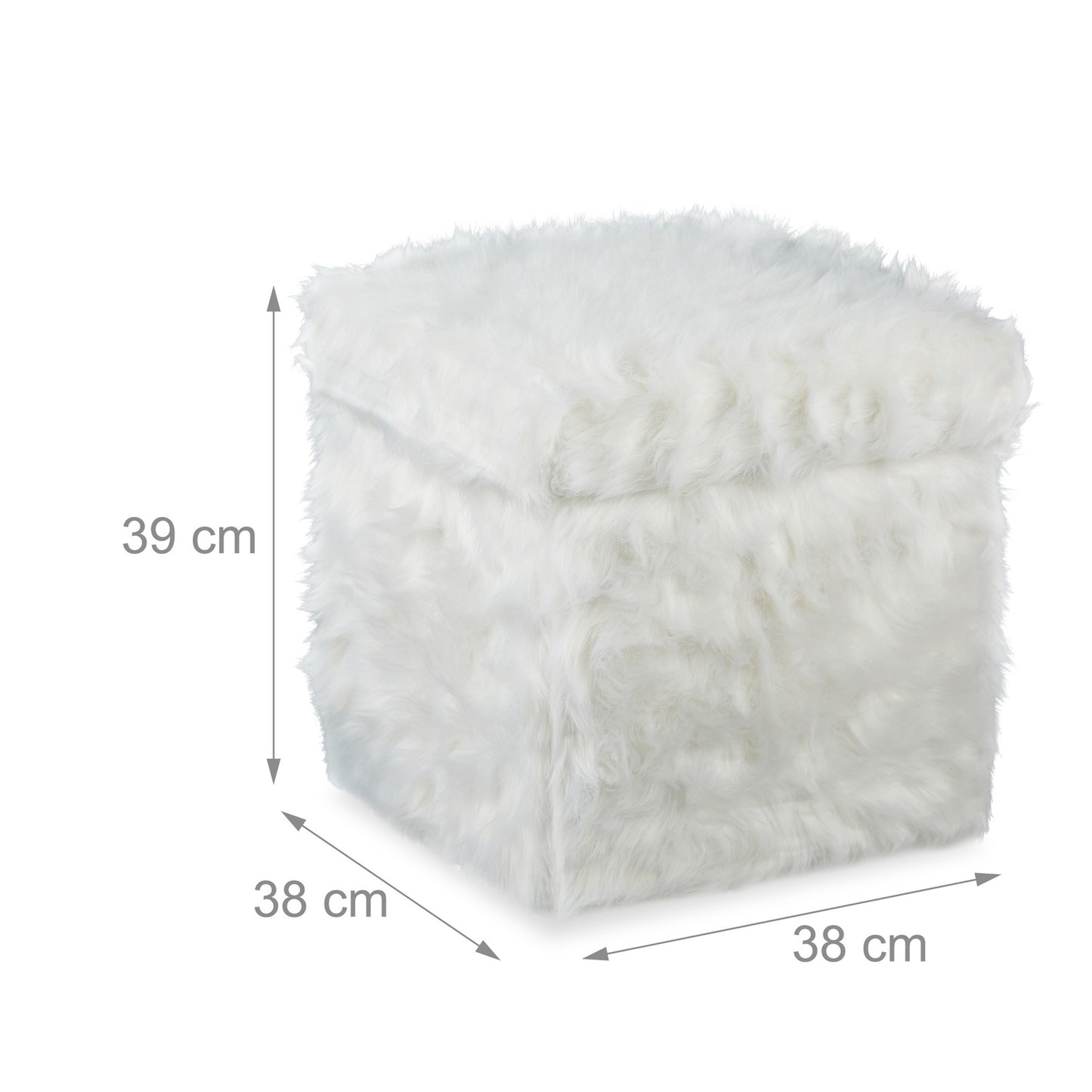 Faux Fur Cube Seat
