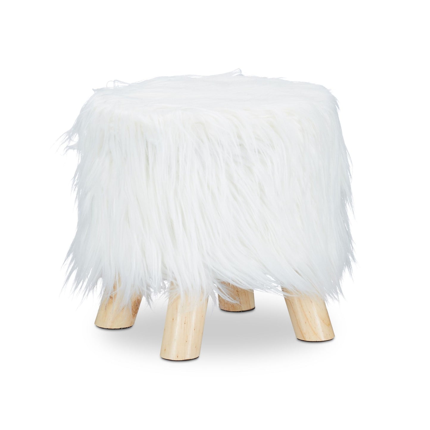 Faux Fur Footstool