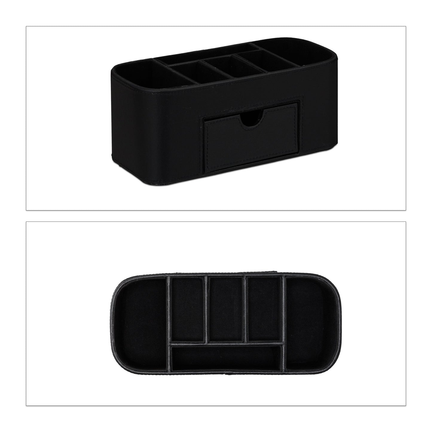 Faux Leather Desk Organiser