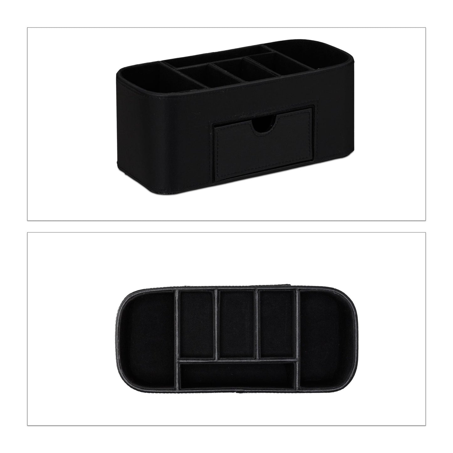 Faux Leather Desk Organiser