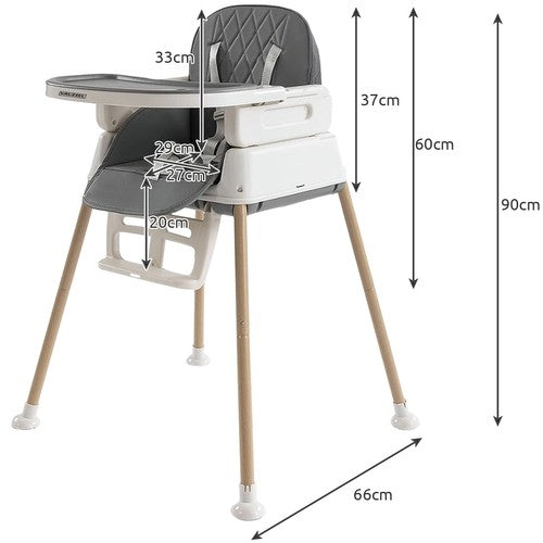 Feeding chair - gray Kruzzel 22014