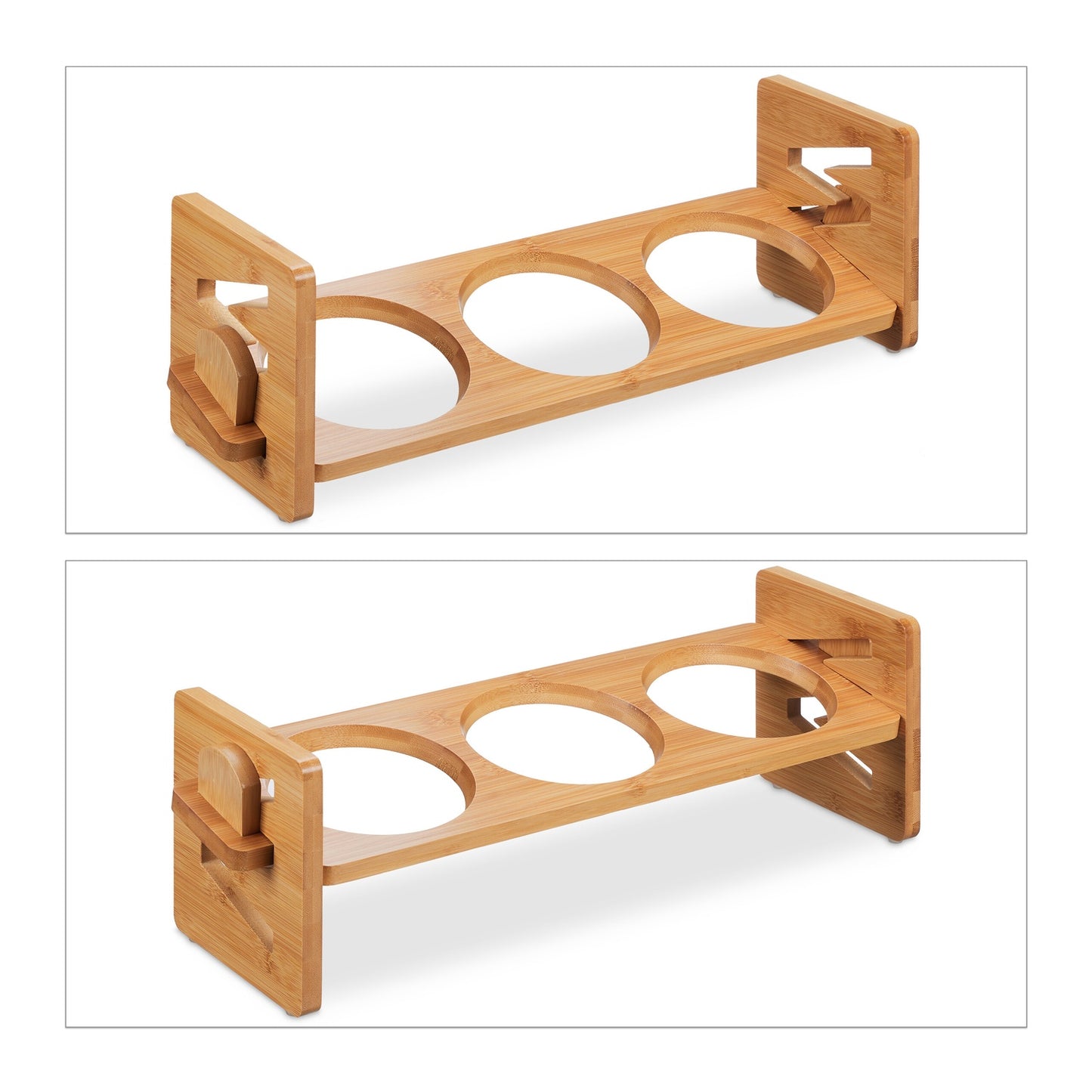 Feeding station for dogs adjustable in height