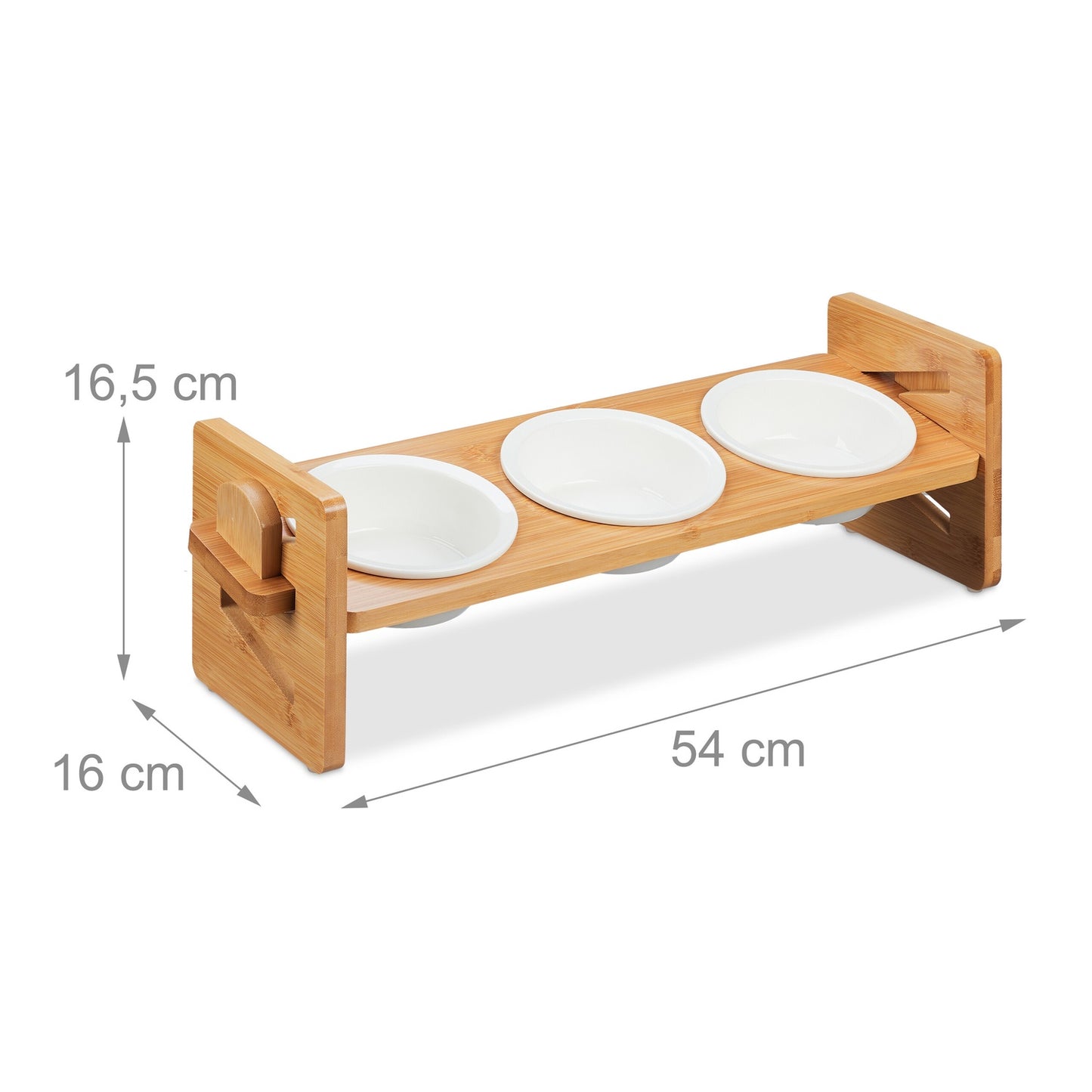 Feeding station for dogs adjustable in height