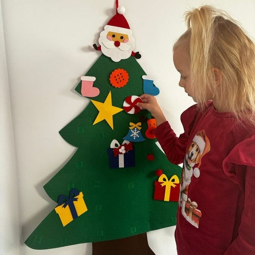Felt Christmas tree with ornaments 24856
