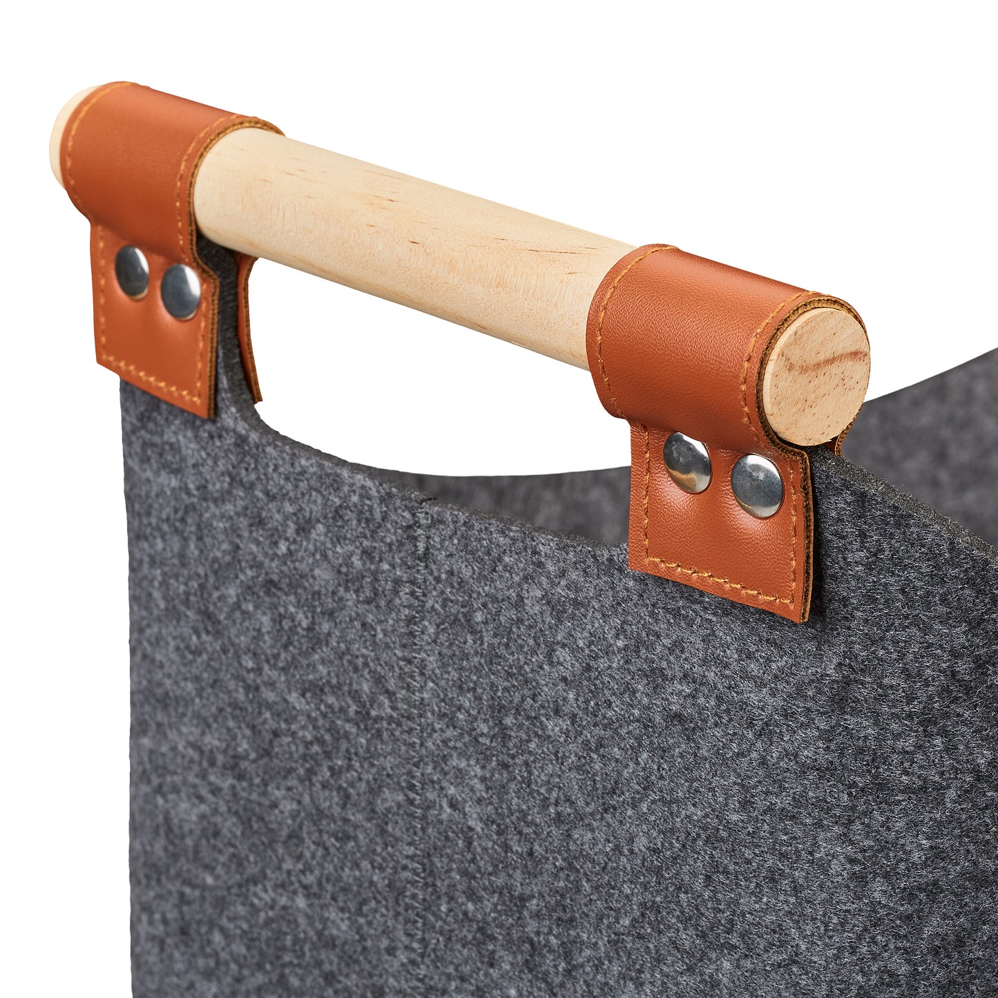 Felt bag with wooden handles