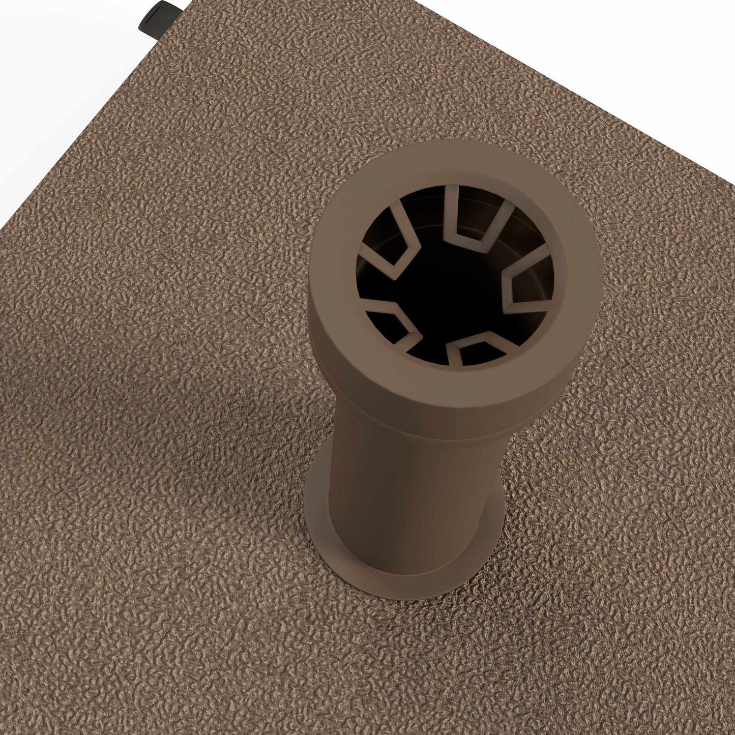 Fillable Umbrella Base with Wheels, 22-38mm, Brown