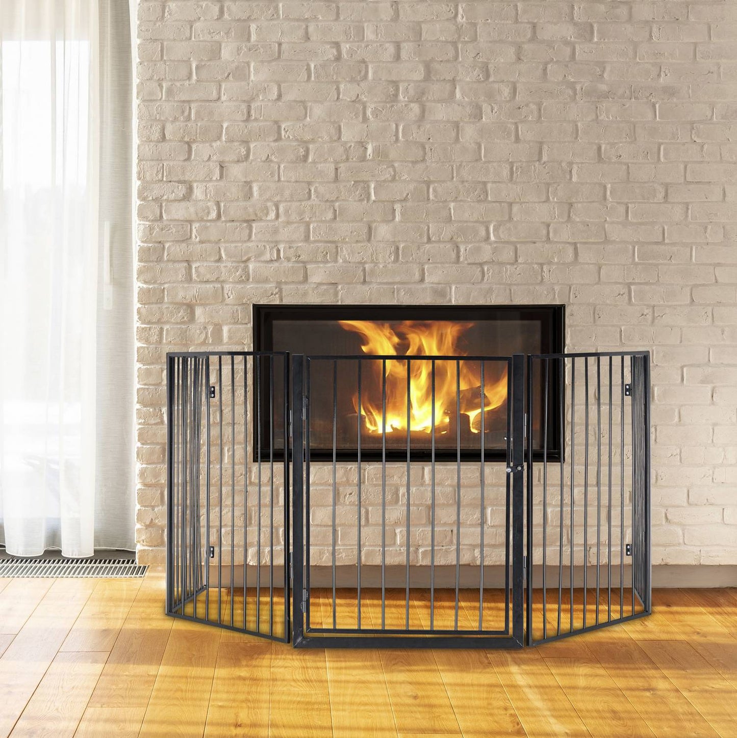 Fireplace Screen with Door