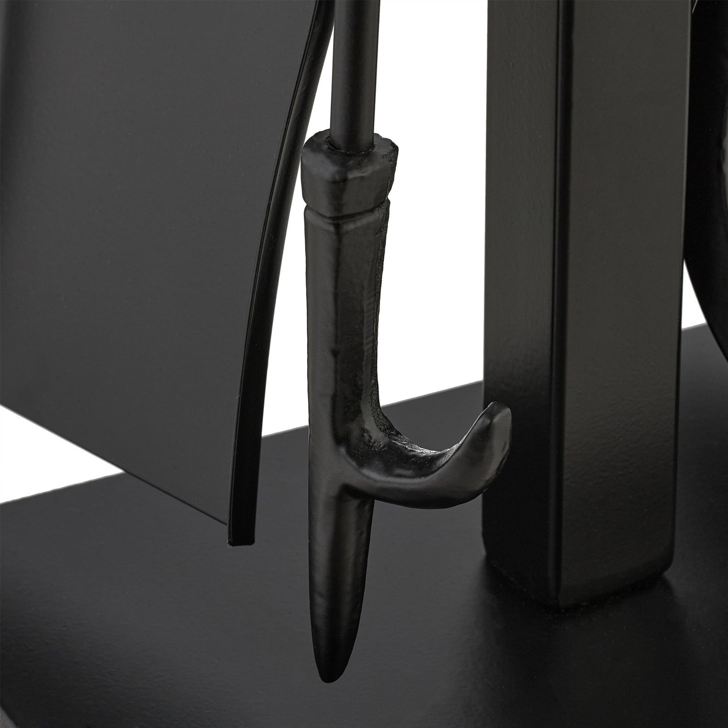 Fireplace Tools Set with Metal Stand and Leather Handles