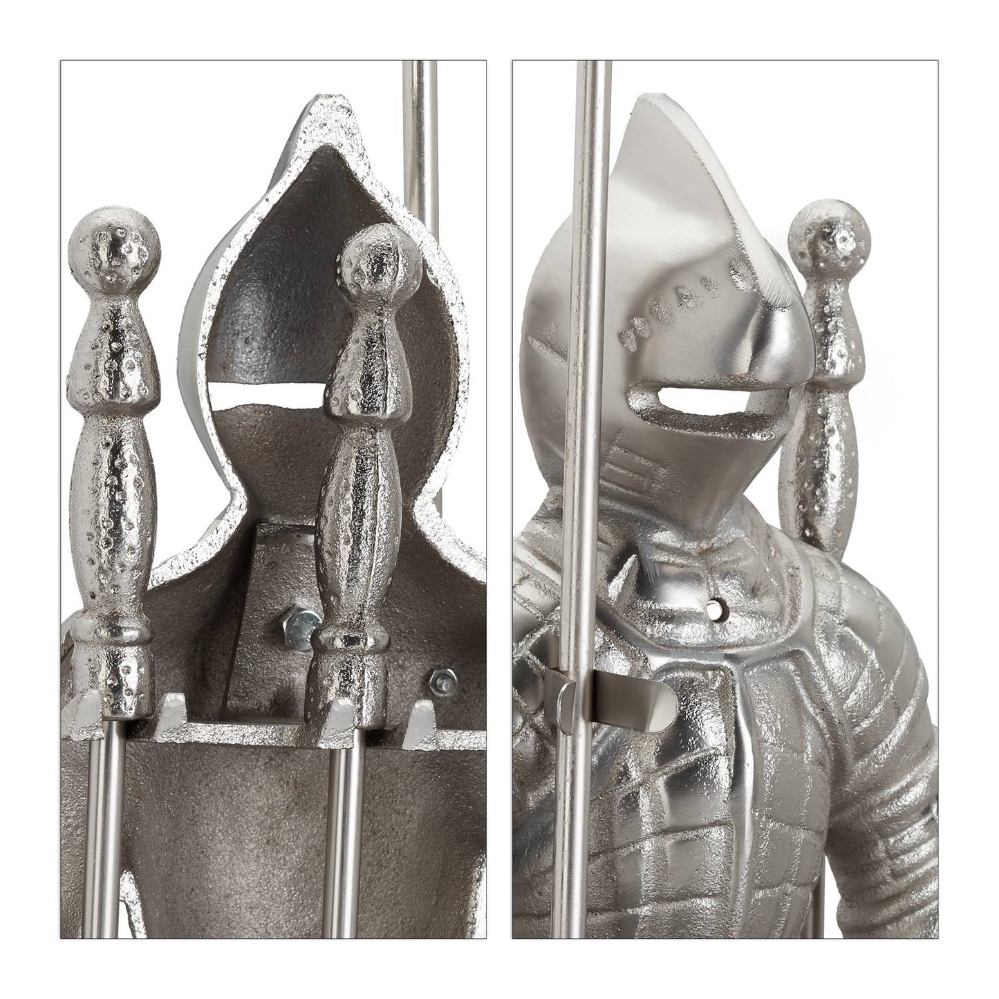 Fireplace knight cast iron four parts
