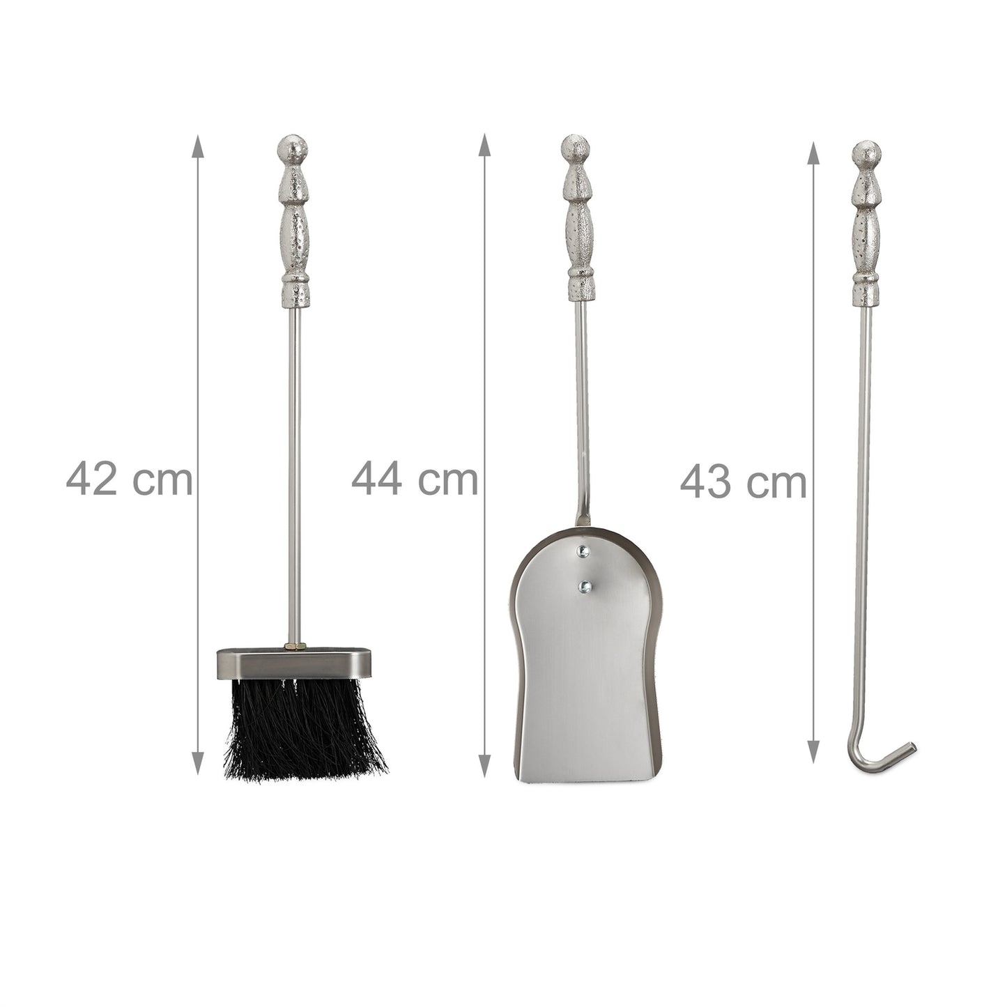 Fireplace knight cast iron four parts