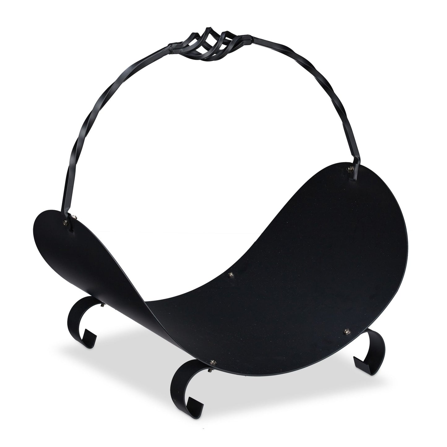 Firewood basket in black