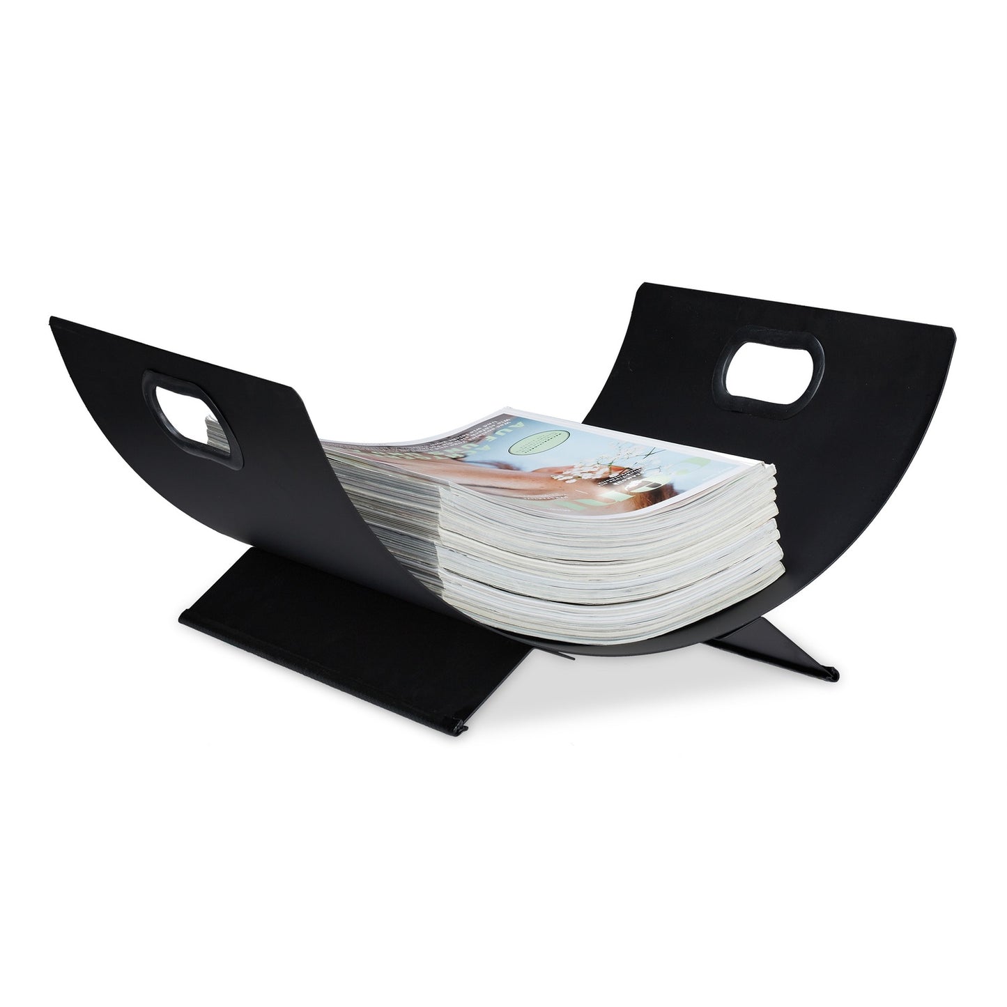 Firewood basket in black
