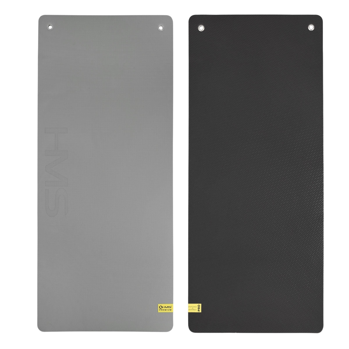 Fitness Mat, Grey-Black, 140x60cm, EVA, 15mm Thick