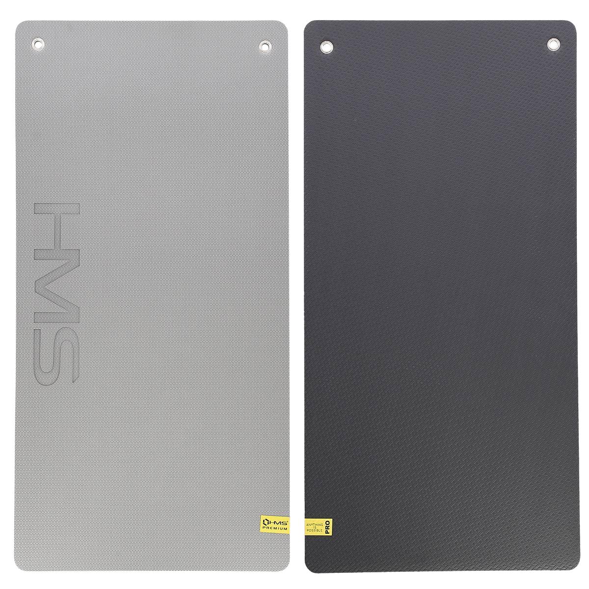 Fitness Mat, Light Grey-Black, 120x60cm, EVA 15mm