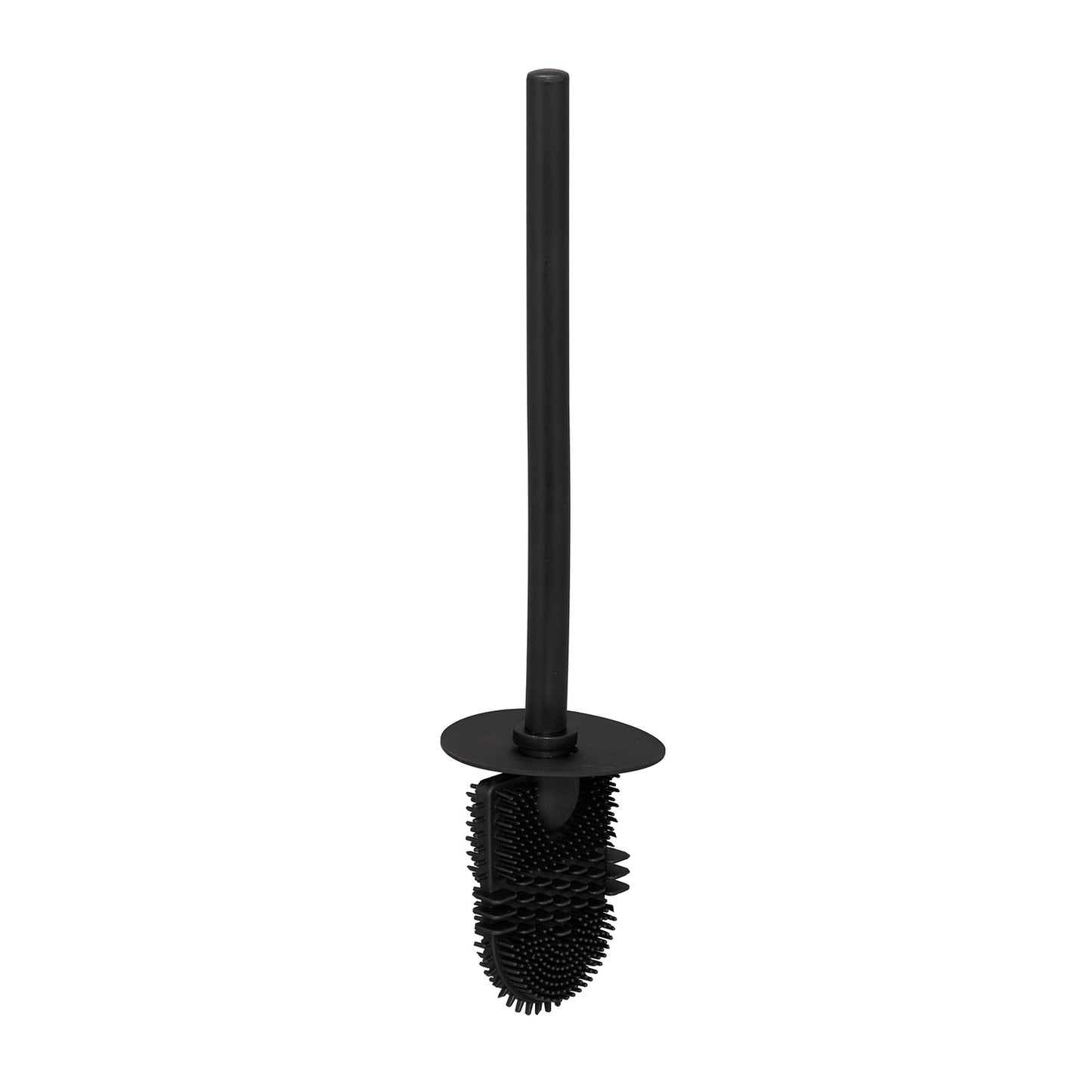 Flat Toilet Brush with Wall-Mounted Holder
