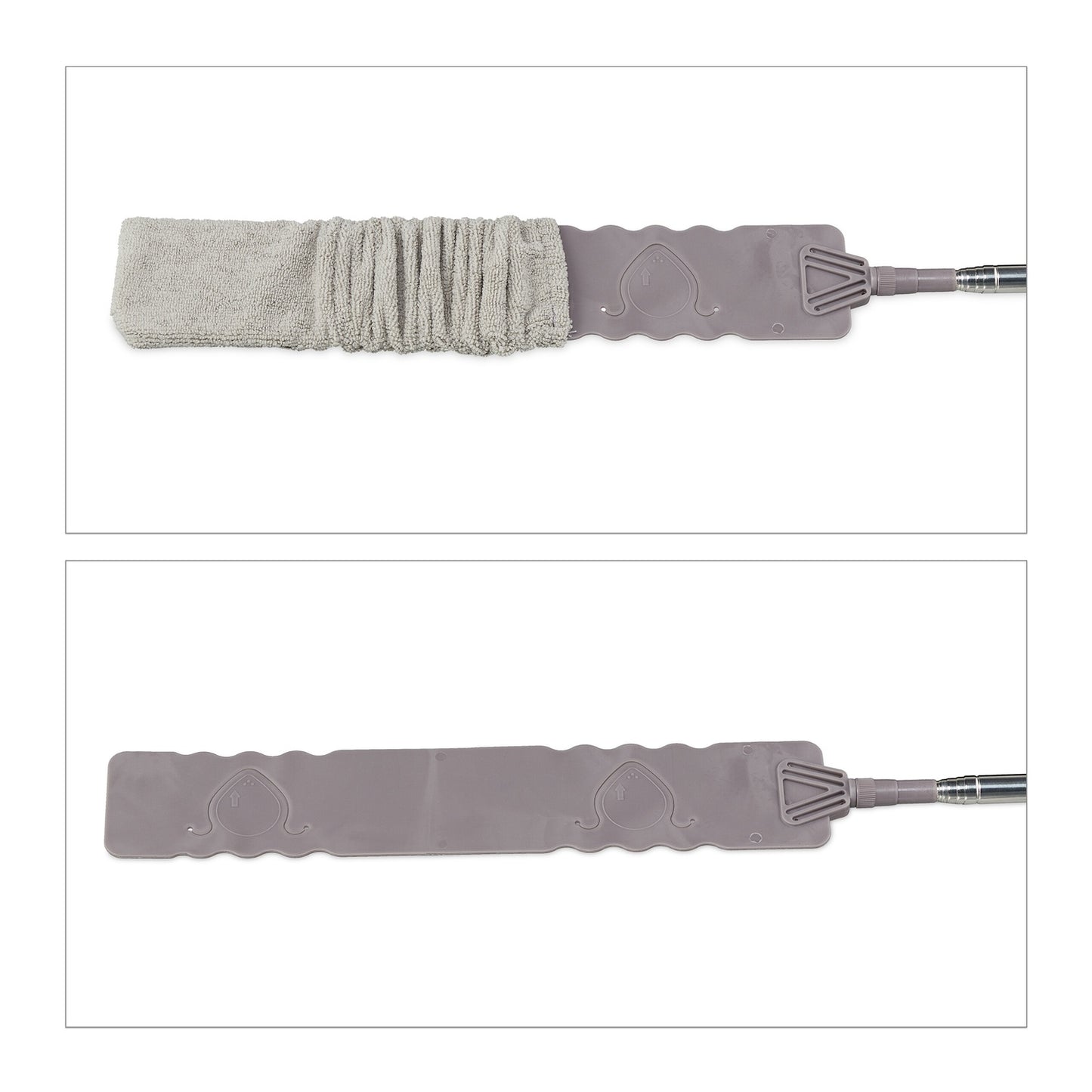 Flat spring vacuum cleaner with telescopic handle
