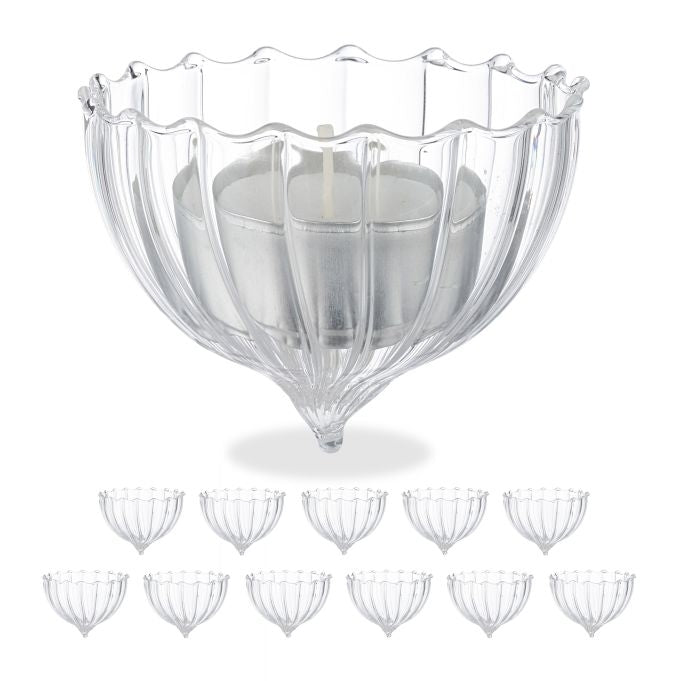 Floating tealight holder set of 12 pcs