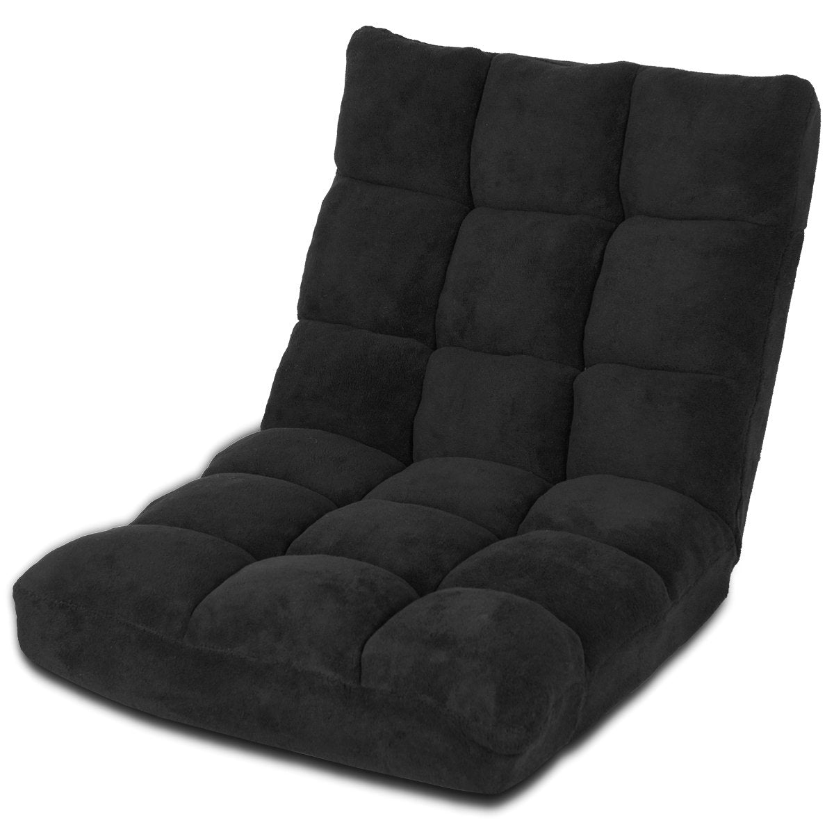 Floor Chair Foldable Lazy Sofa Lazy Tatami Floor Cushion Black/Grey/Coffee Black