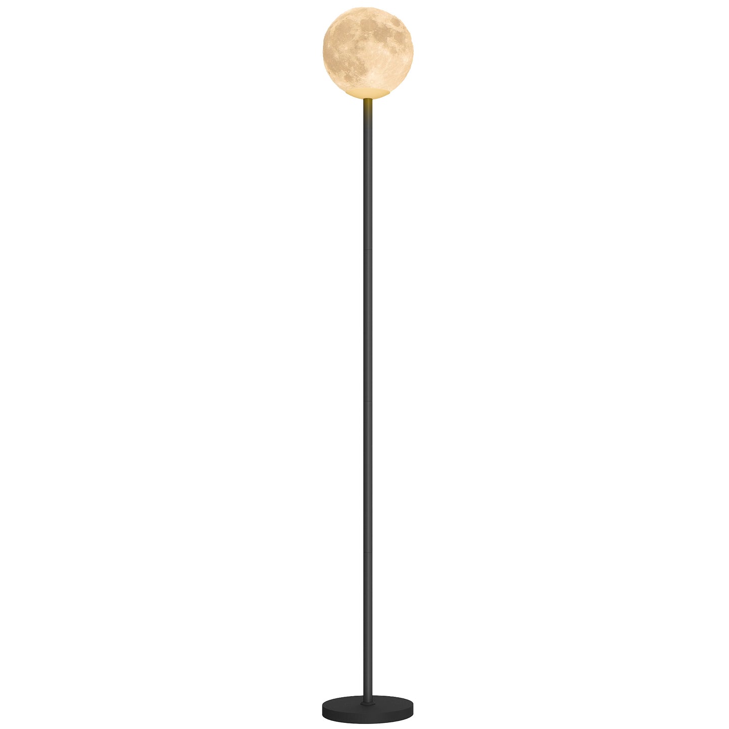 Floor Lamp with Moon Shade, Foot Switch, 3 Color Temps