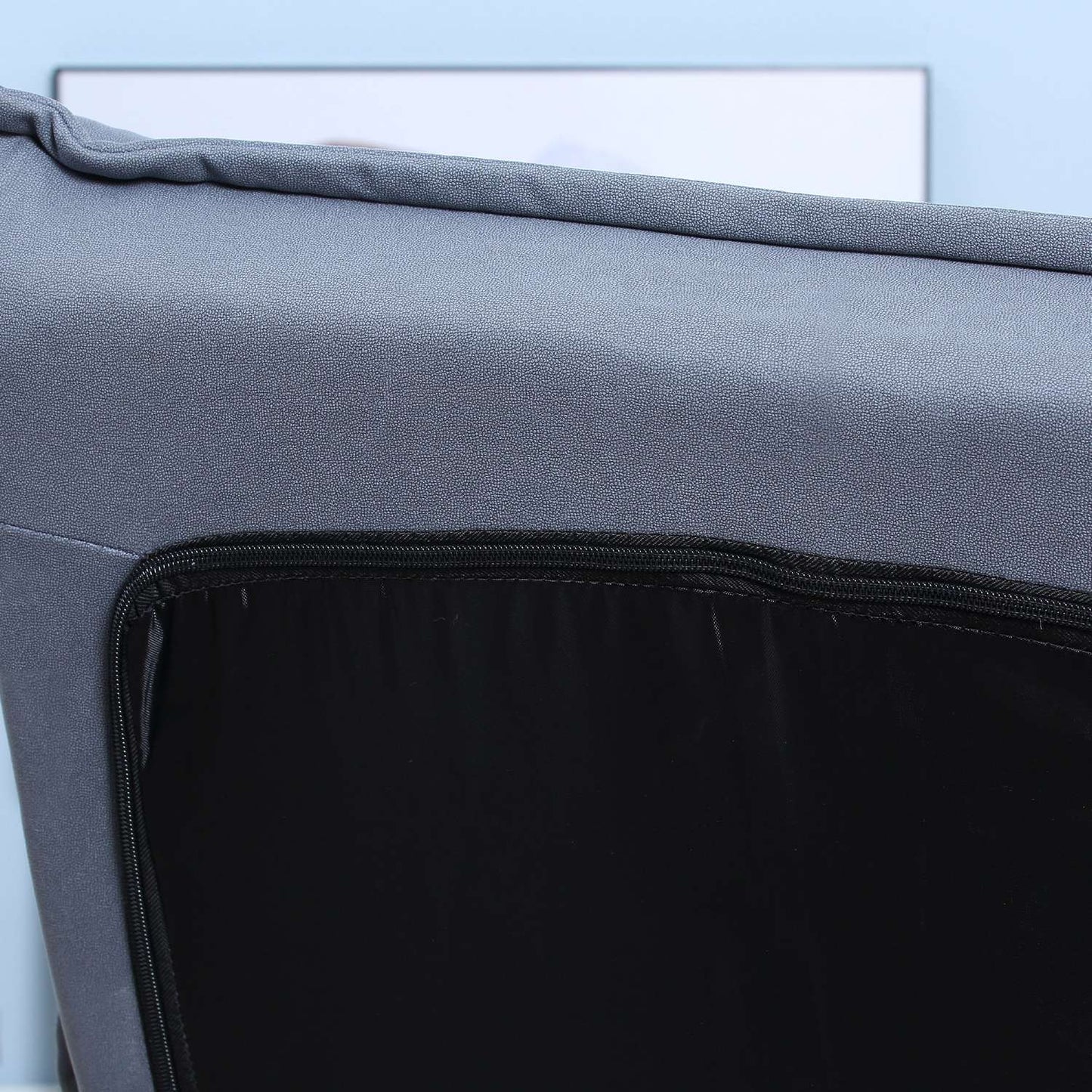 Adjustable gray floor chair, swivel meditation seat, microfiber