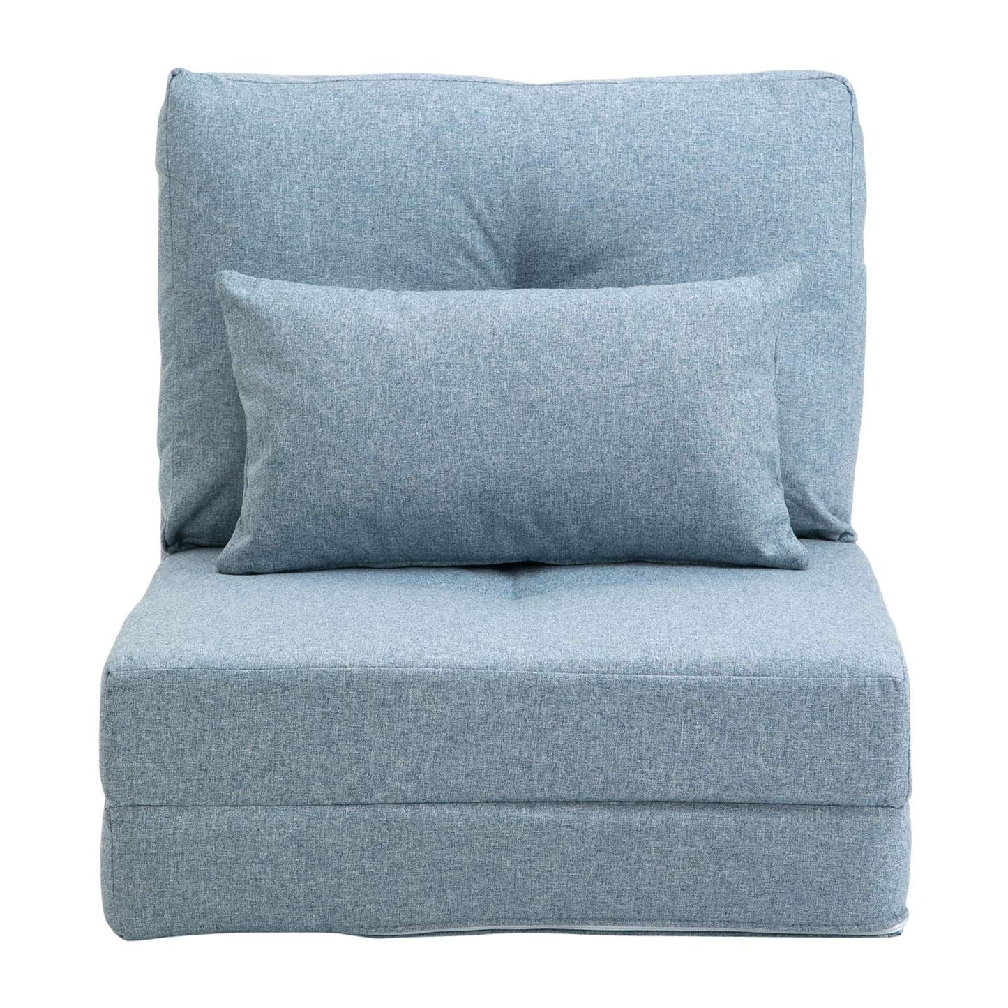 2-in-1 Floor Chair & Mattress, Adjustable, Sky Blue