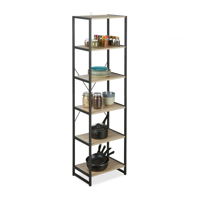 Floor shelf with 6 levels