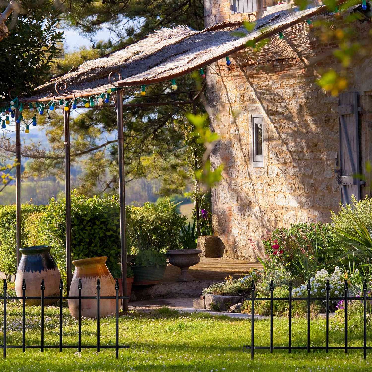 Flower Bed Fence 4 Piece Set