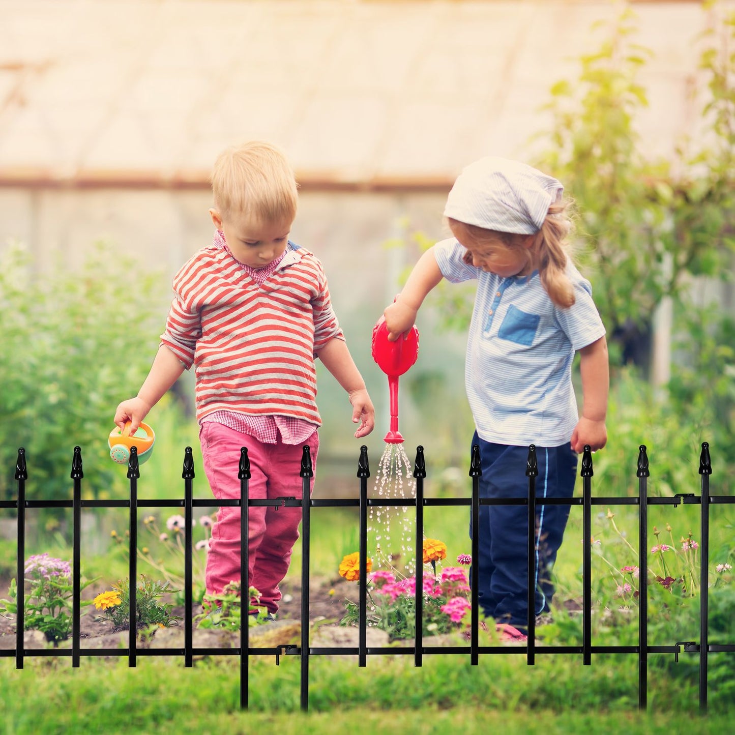 Flower Bed Fence 4 Piece Set