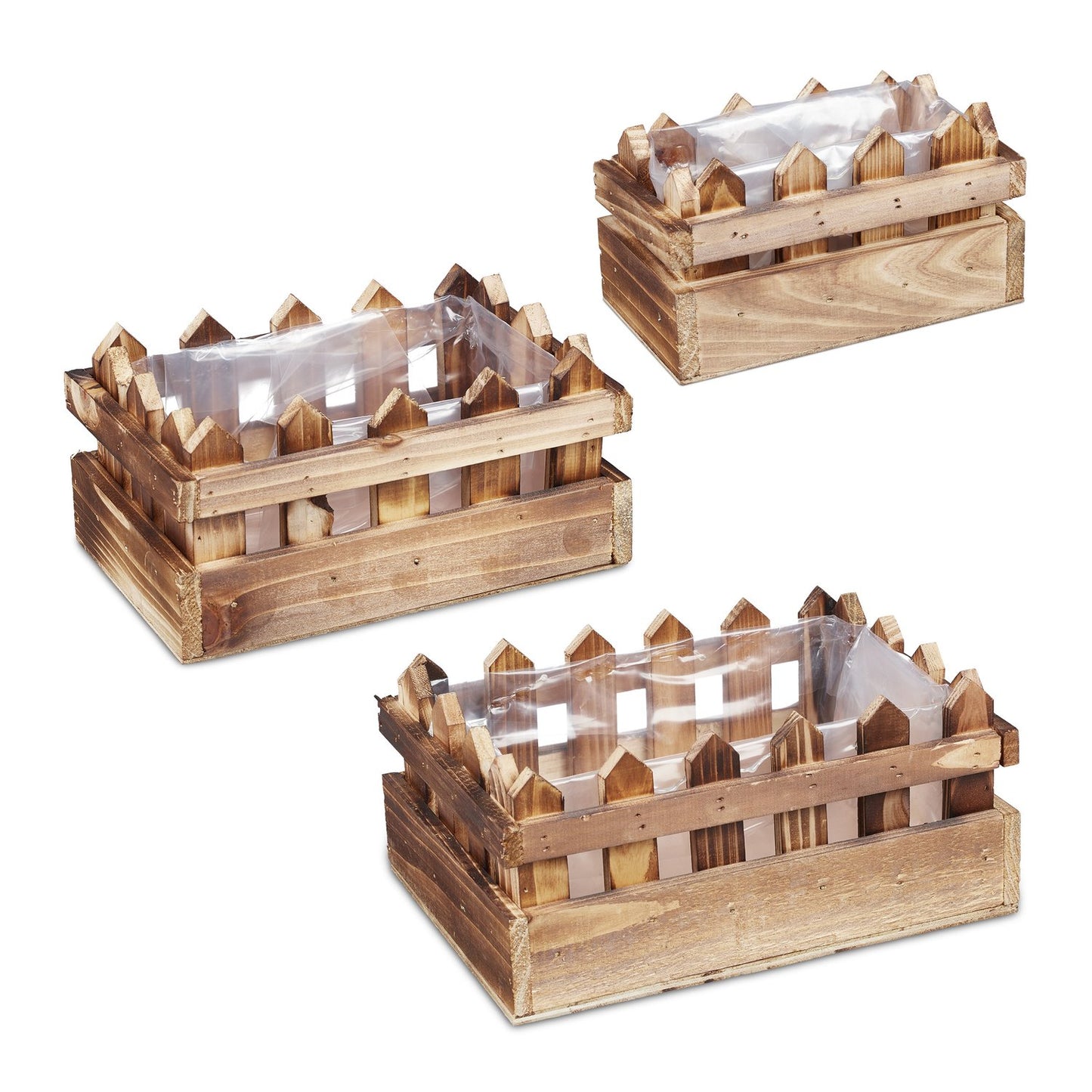 Flowerpots with Decorative Fence