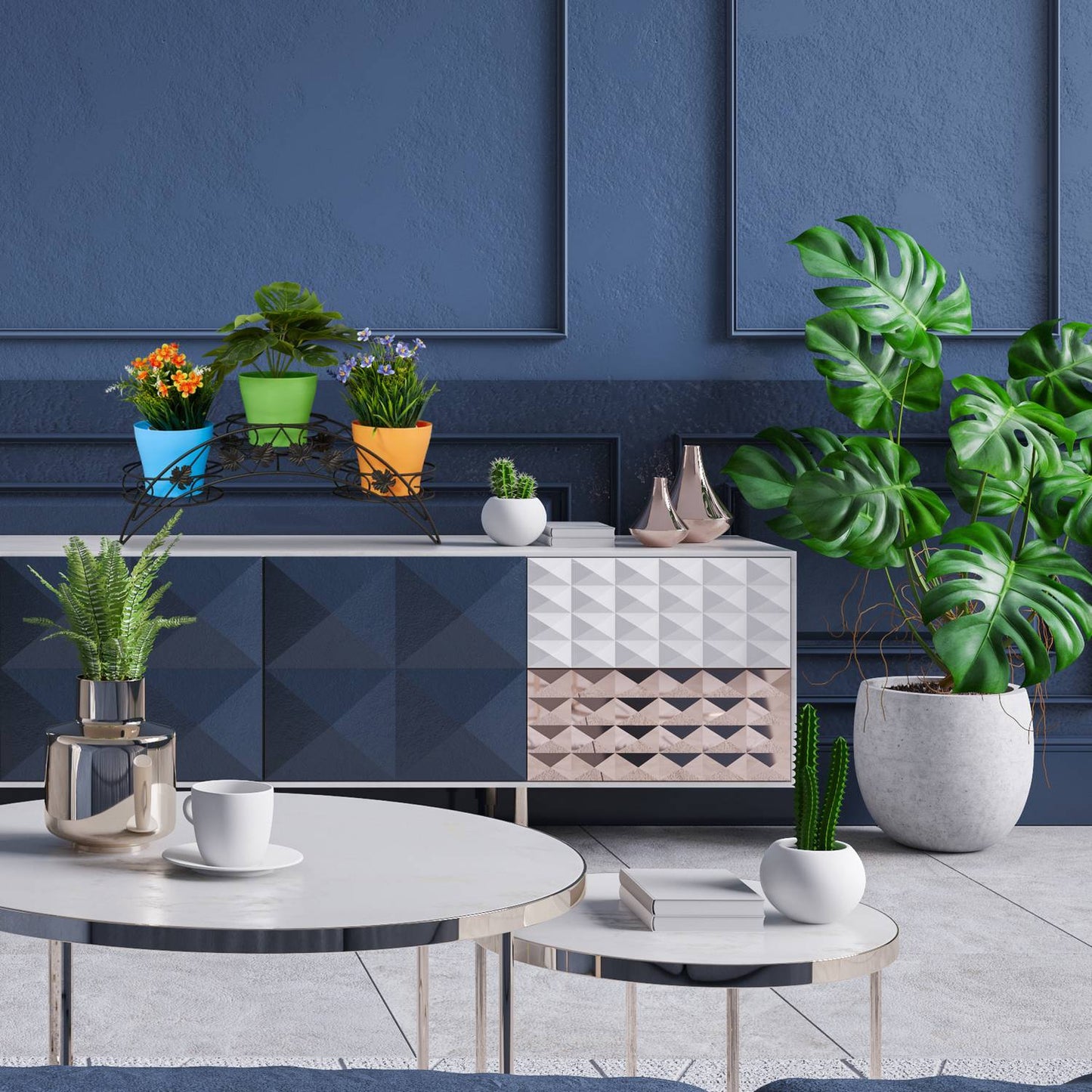Flower stairs for 3 plants