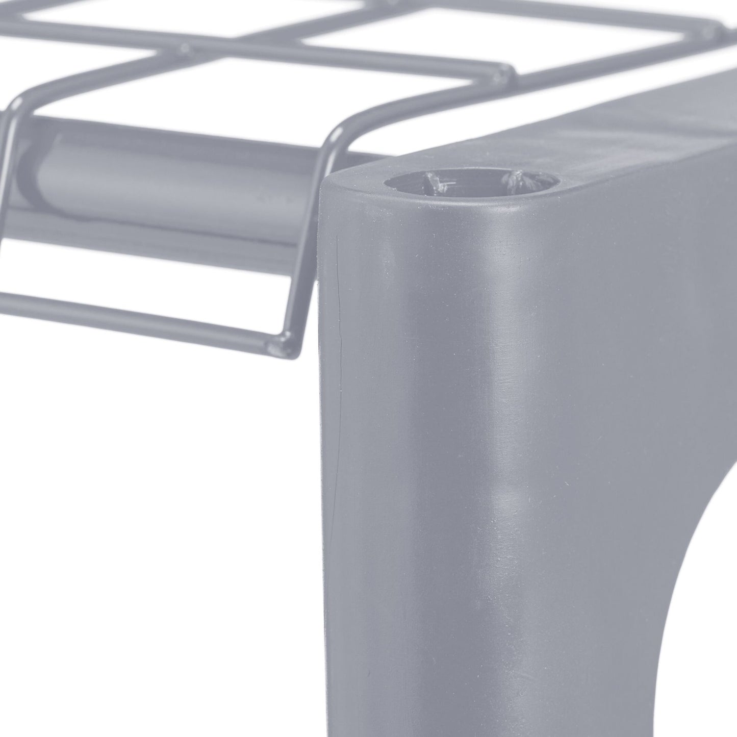 Flower stand in gray metal 3 shelves