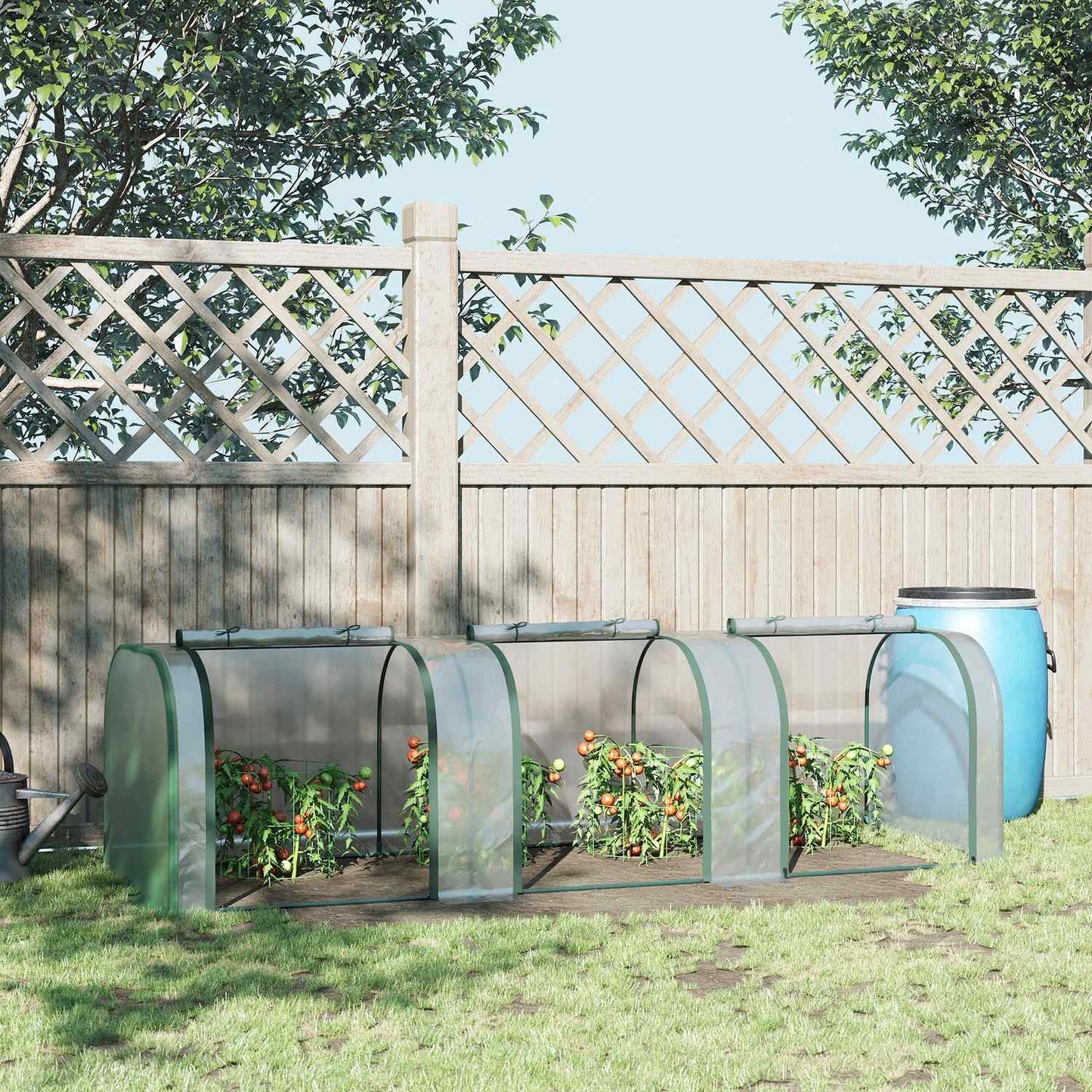 Foil Greenhouse With Door, Steel Frame, 295 x 100 x 80 Cm